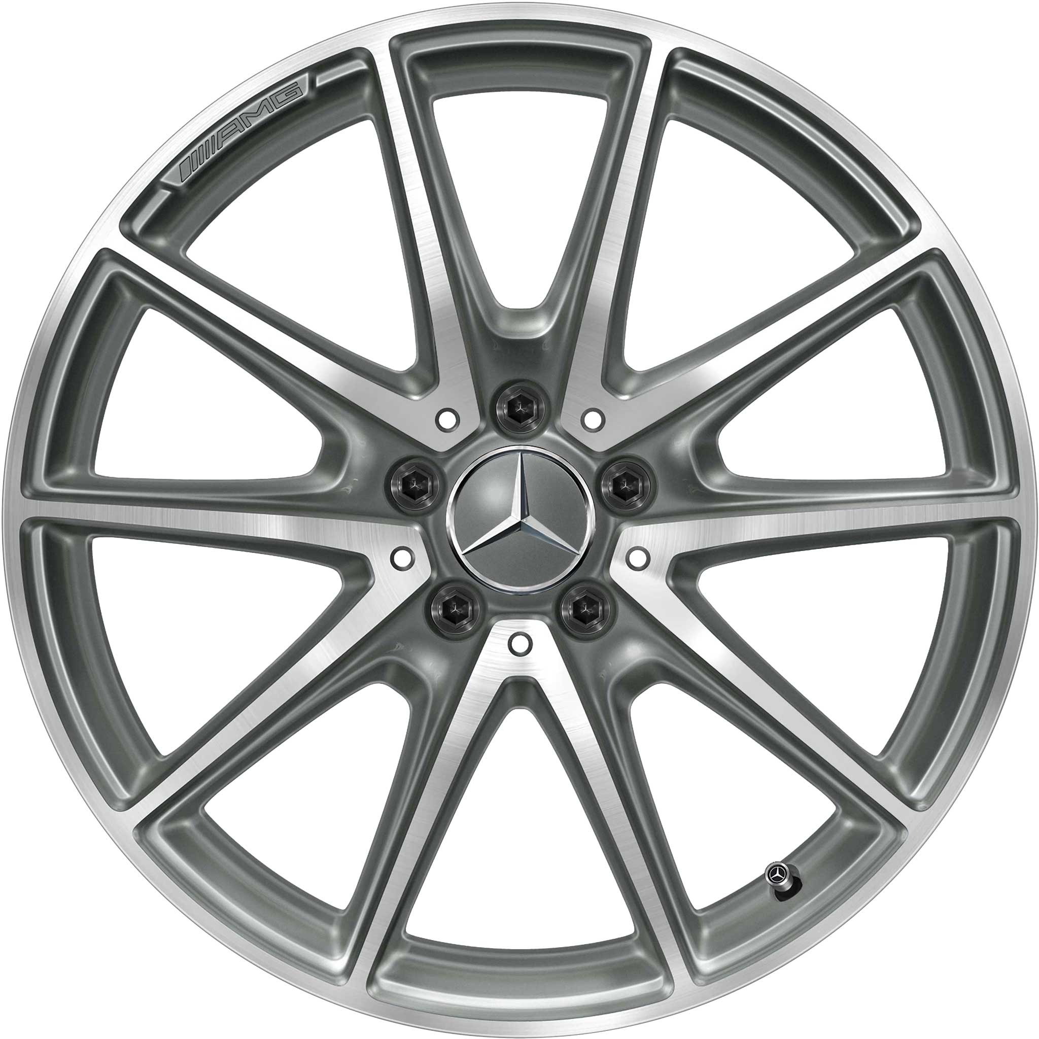 AMG 10 Spoke [213-19] Himalaya Grey with High Sheen Alloy Wheel Product Image #1