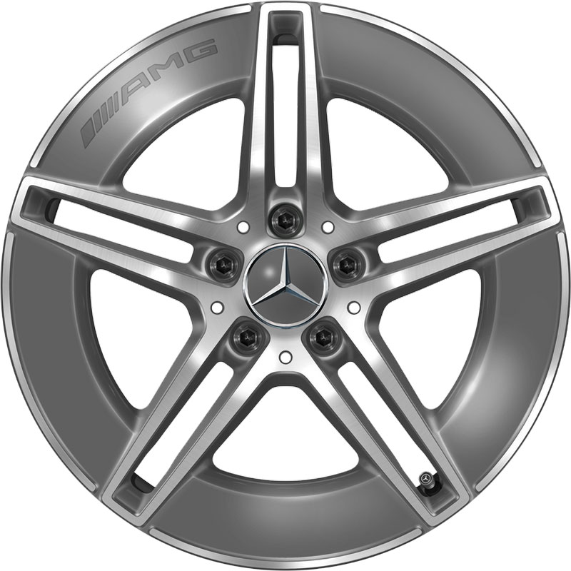 AMG 5 Twin Spoke [214-18] Tantalite Grey with High Sheen Alloy Wheel Product Image #1