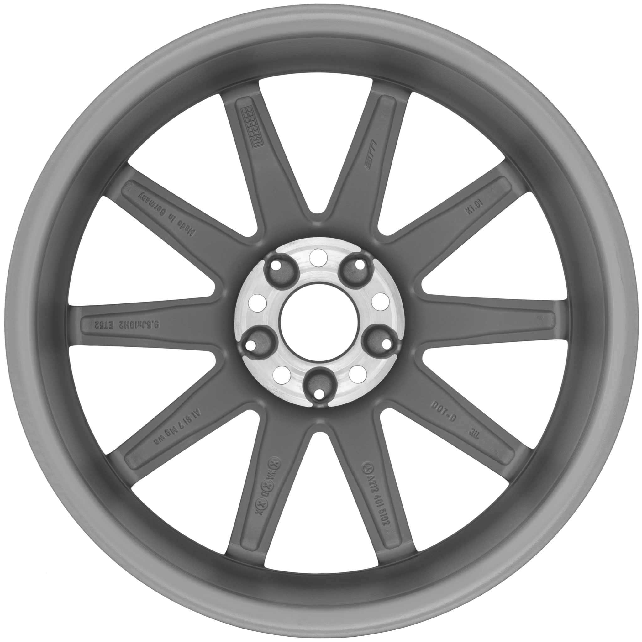 AMG 10 Spoke [218-19] Matt Himalaya Grey with High Sheen Rim Edge Alloy Wheel Product Image #3