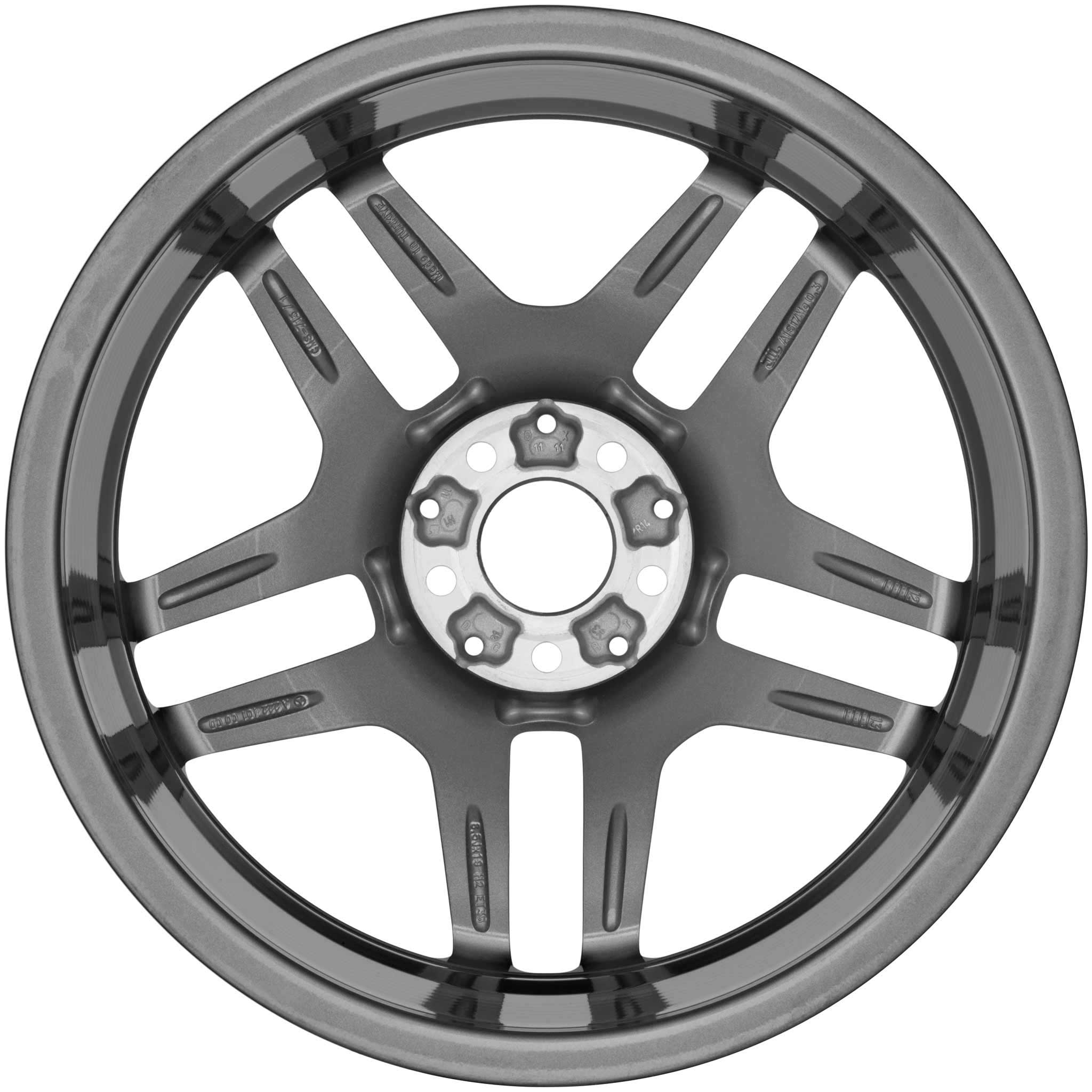 AMG 5 Twin Spoke [222-19] Himalaya Grey with High Sheen Alloy Wheel Product Image #3