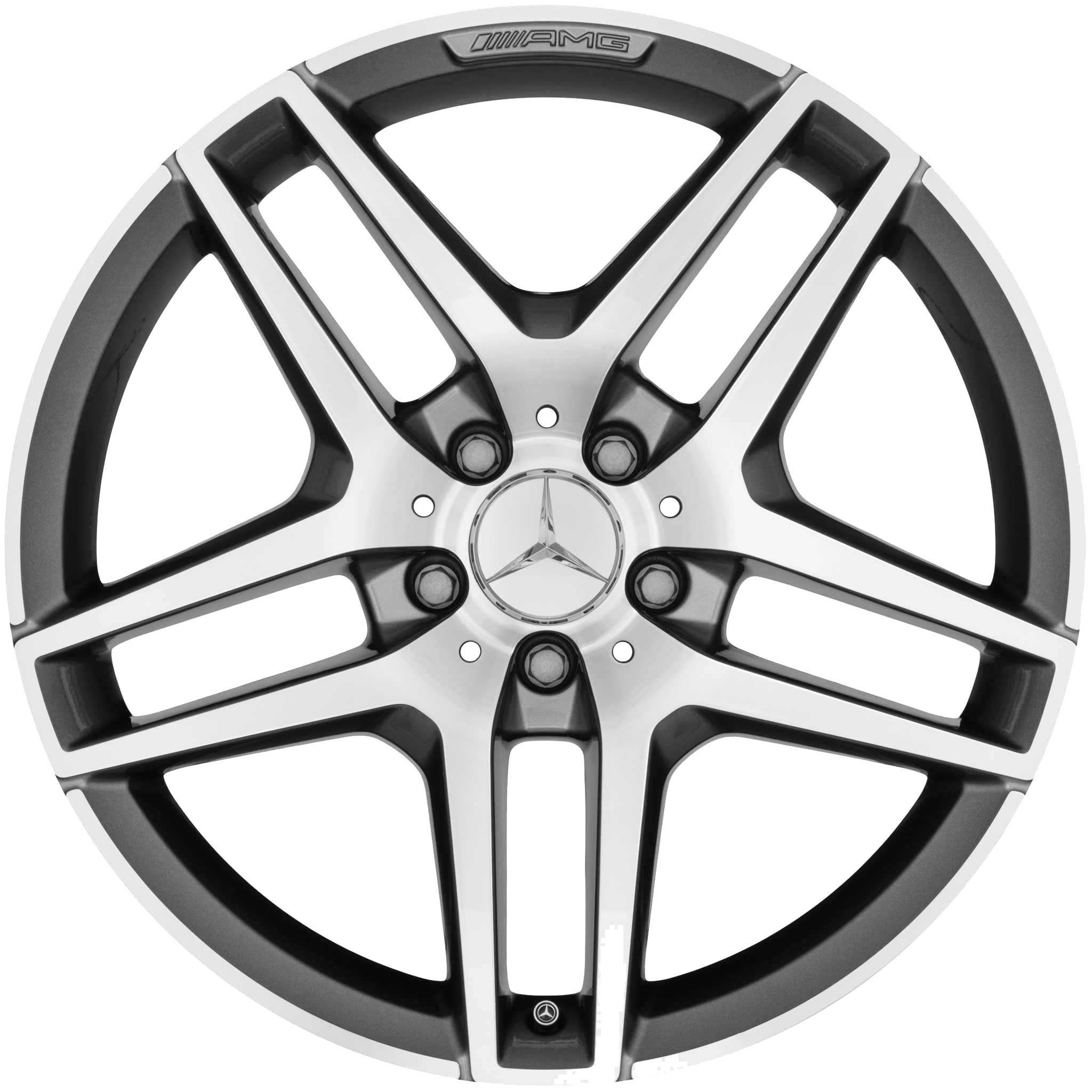 AMG 5 Twin Spoke [222-19] Himalaya Grey with High Sheen Alloy Wheel Product Image #1