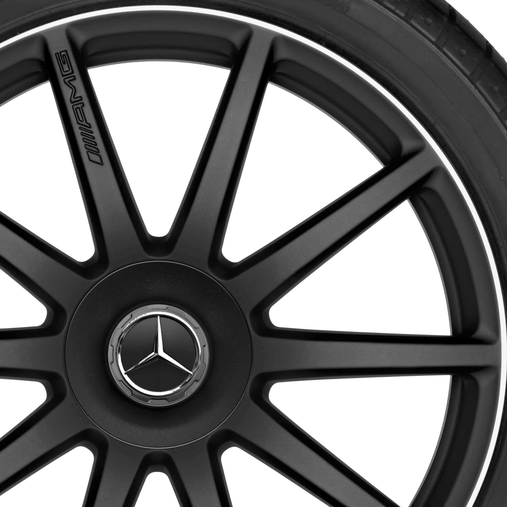 AMG 10 Spoke [222-20] Matt Black with High Sheen (Forged) Alloy Wheel Product Image #2