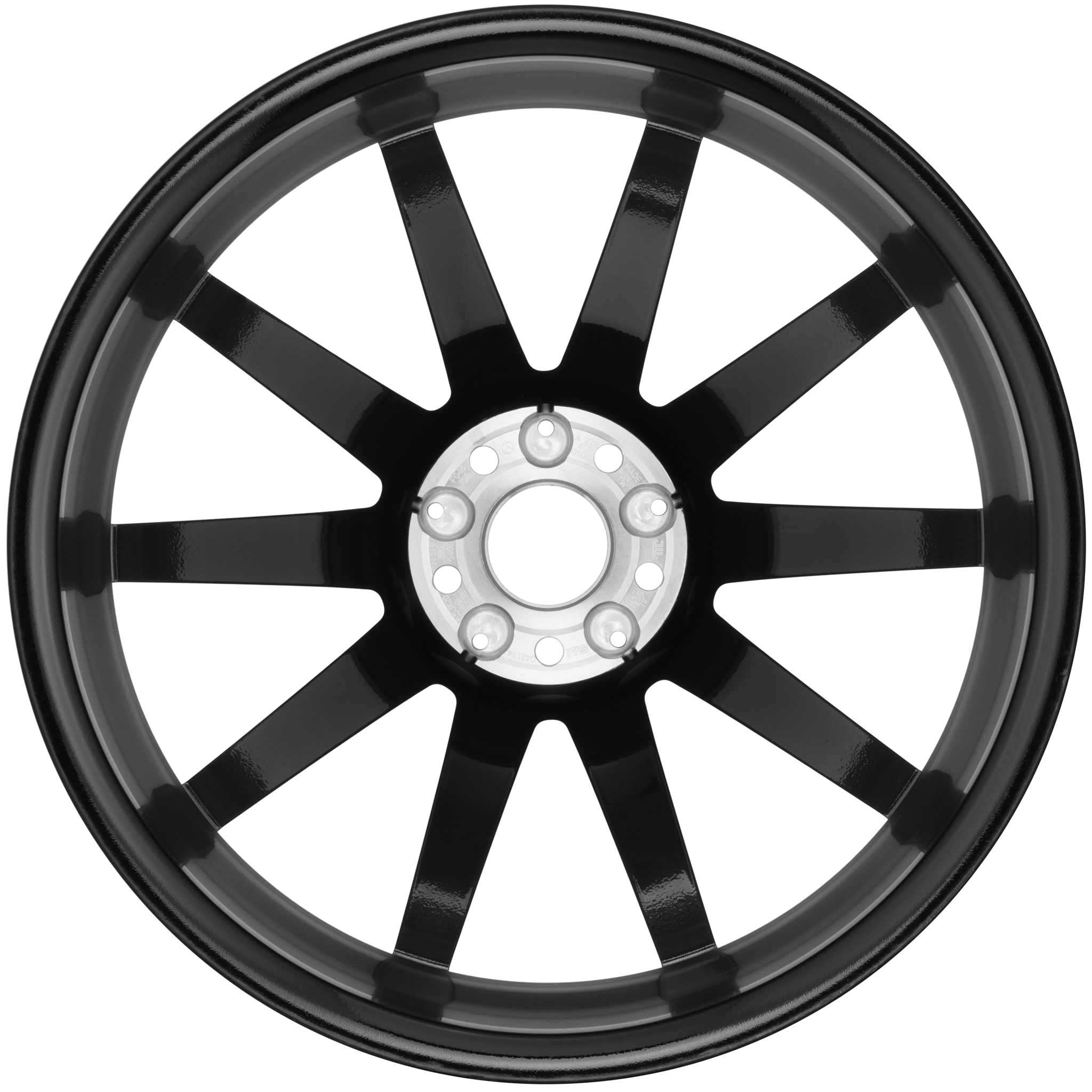 AMG 10 Spoke [222-20] Matt Black with High Sheen (Forged) Alloy Wheel Product Image #3