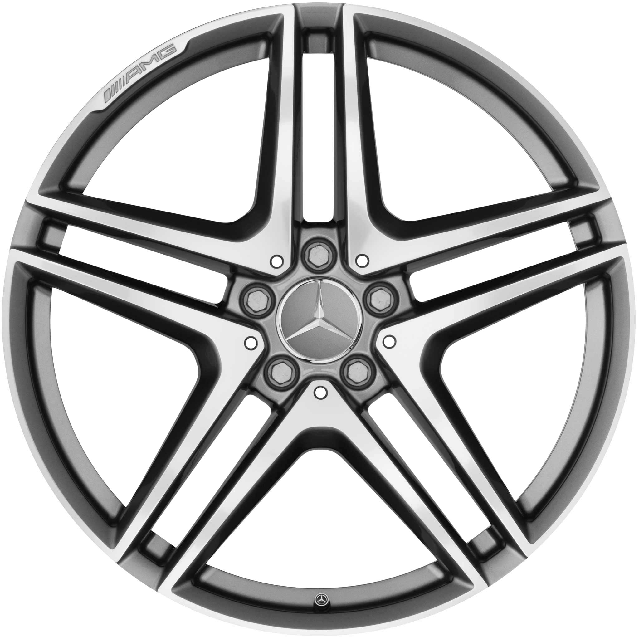AMG 5 Twin Spoke [222-20] Himalaya Grey with High Sheen (Forged) Alloy Wheel Product Image #1