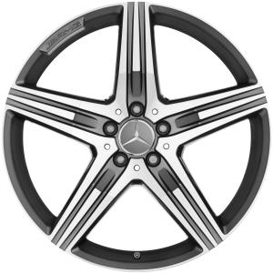 AMG 5 Spoke [222-20] Himalaya Grey with High Sheen Alloy Wheel for Mercedes S-Class A217 - Sizes 20in