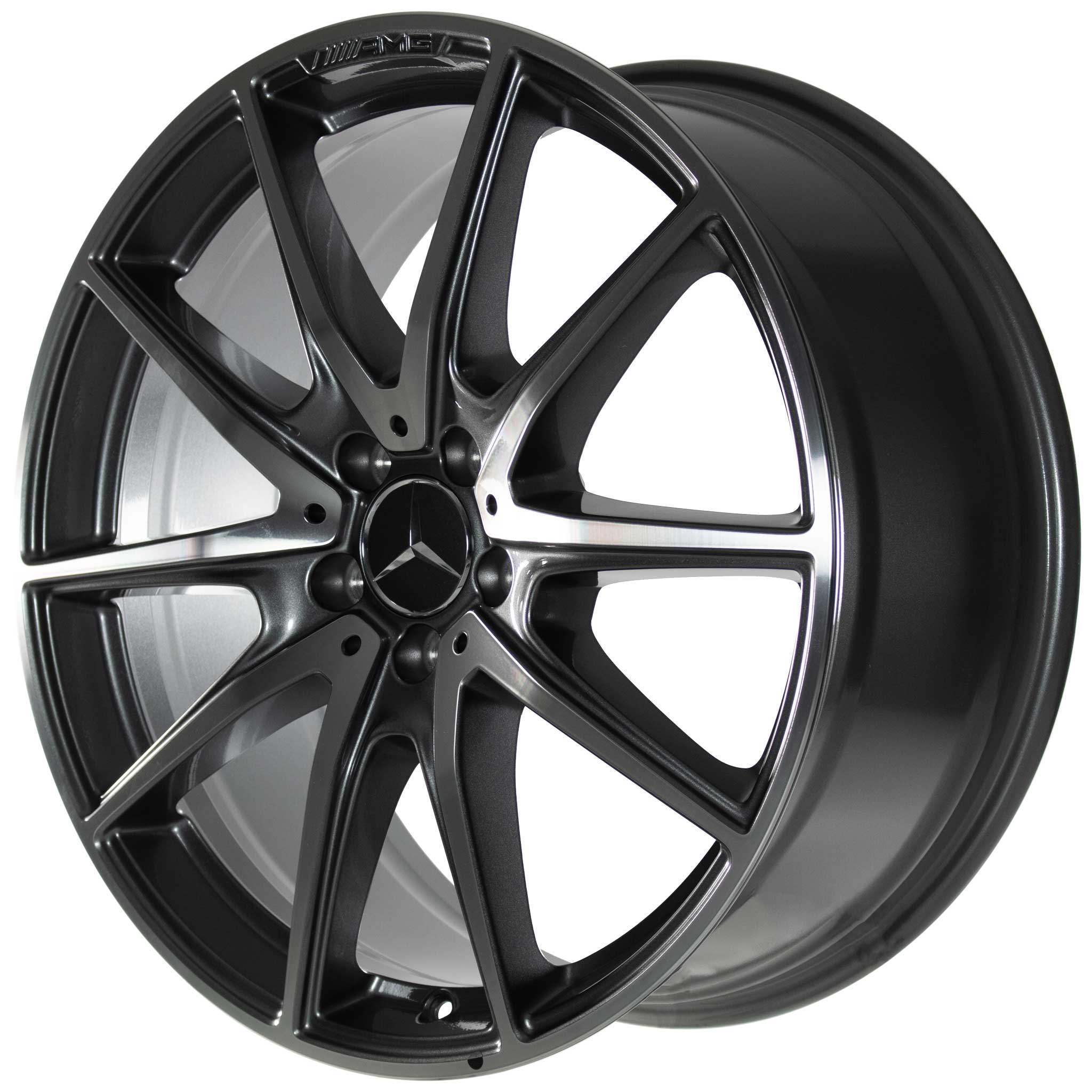 AMG 10 Spoke [222-20] Himalaya Grey with High Sheen Alloy Wheel Product Image #2