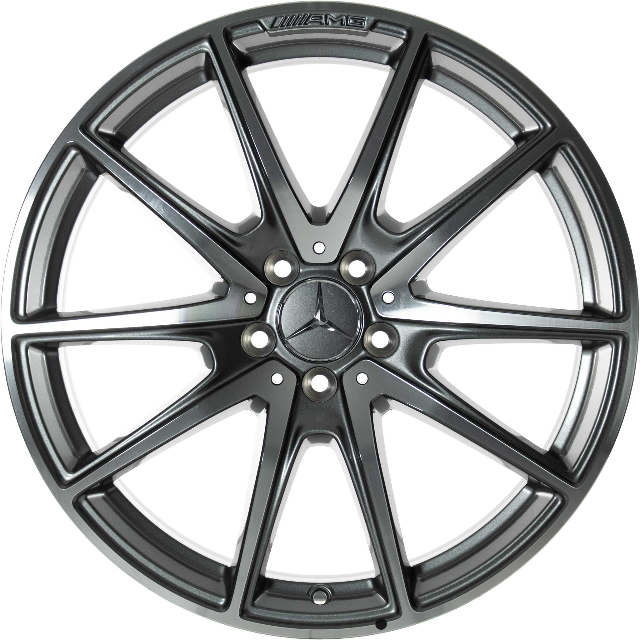 AMG 10 Spoke [222-20] Himalaya Grey with High Sheen Alloy Wheel Product Image #1