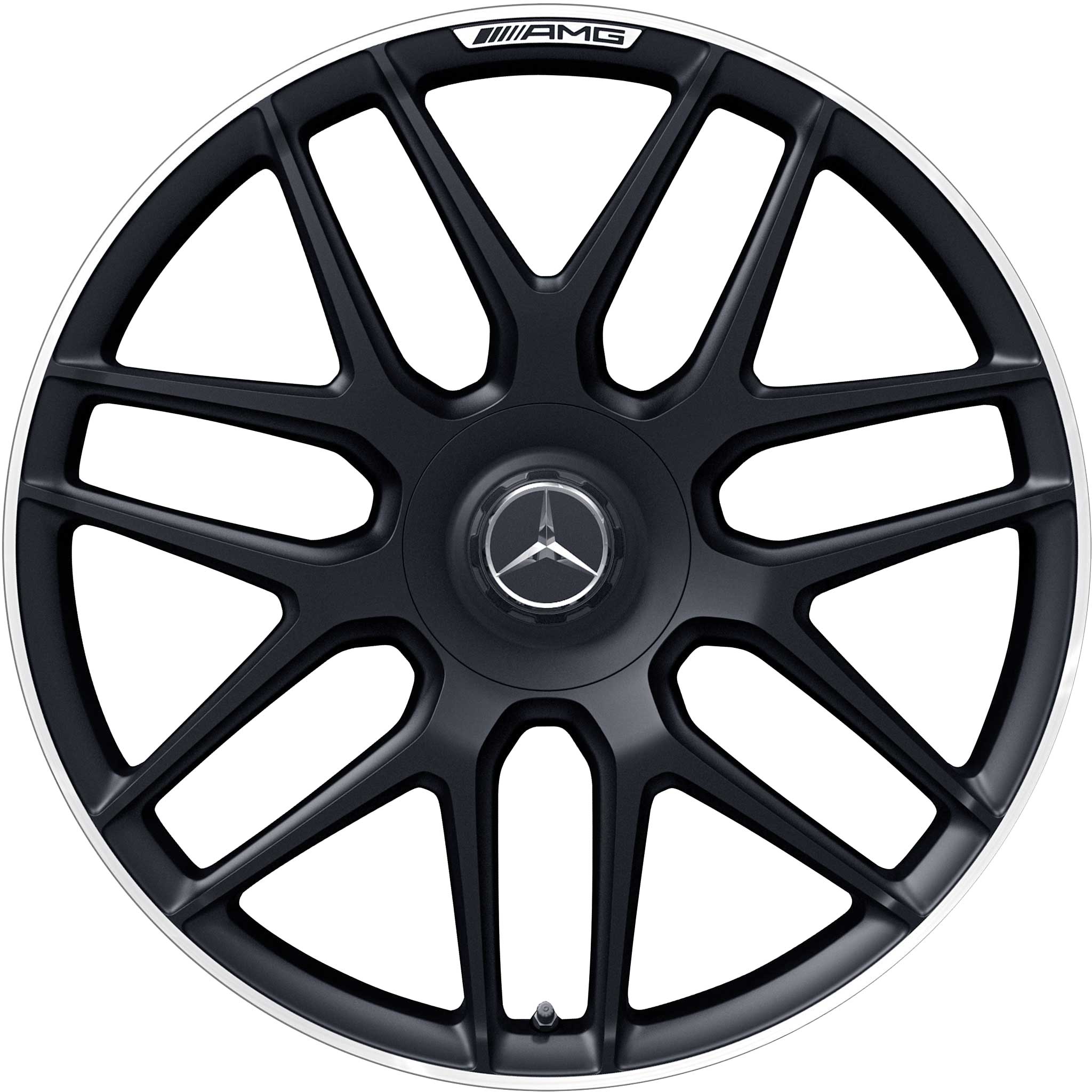 AMG Cross Spoke [222-20] Matt Black with High Sheen Rim Edge (Forged) Alloy Wheel Product Image #1