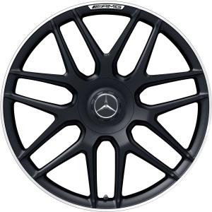 AMG Cross Spoke [222-20] Matt Black with High Sheen Rim Edge (Forged) Alloy Wheel - Sizes 20in