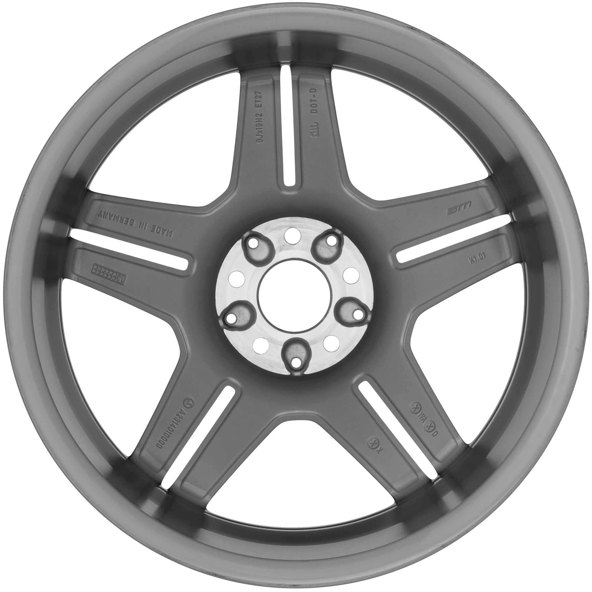 AMG 5 Twin Spoke [231-19] Himalaya Grey with High Sheen Alloy Wheel Product Image #3
