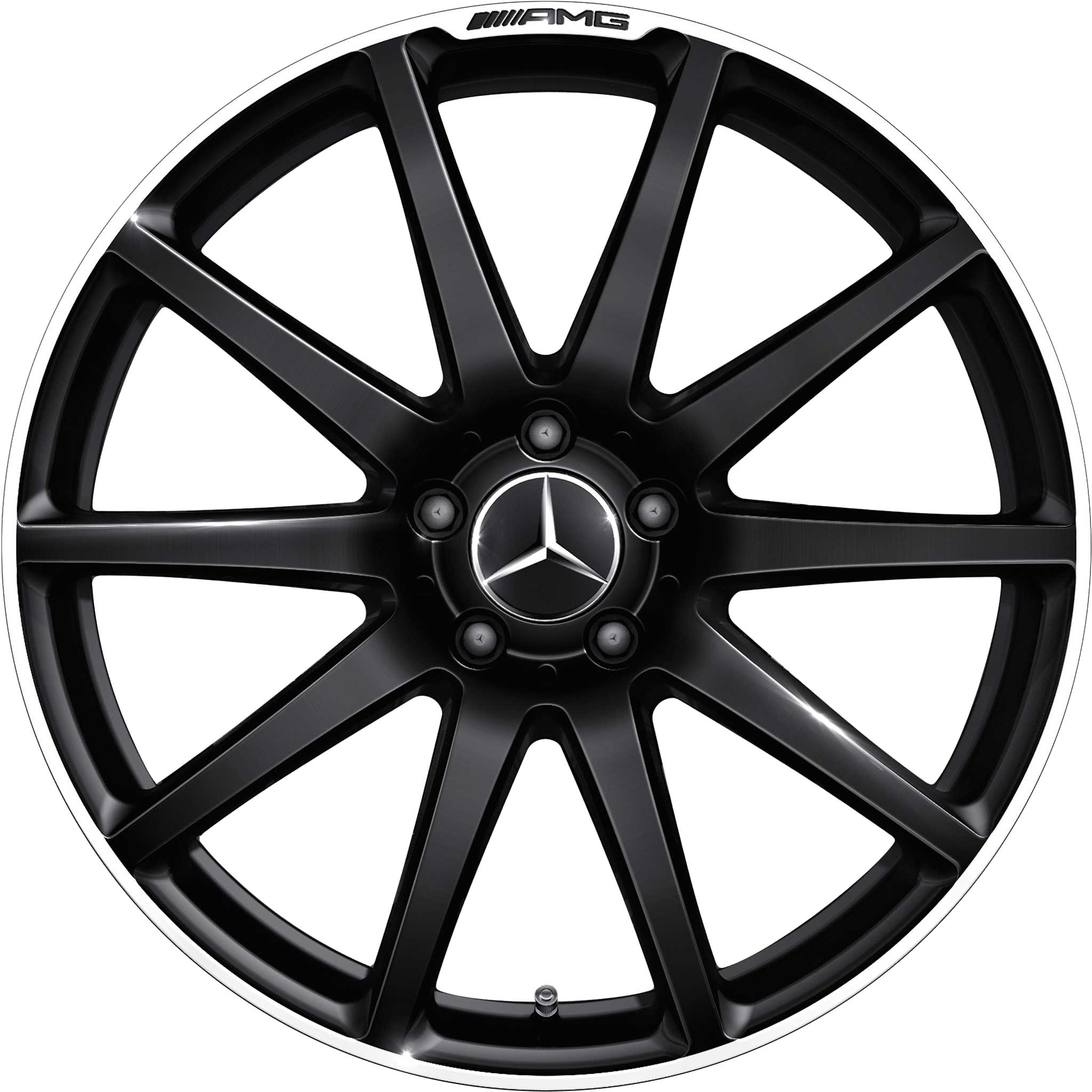 AMG 10 Spoke [231-19] Matt Black with High Sheen (Forged) Alloy Wheel Product Image #1