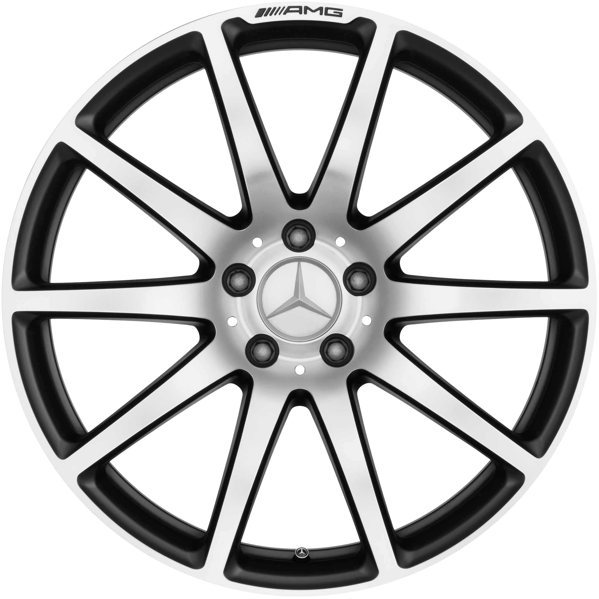 AMG 10 Spoke [231-19] Matt Black with High Sheen Rim Edge (Forged) Alloy Wheel Product Image #1