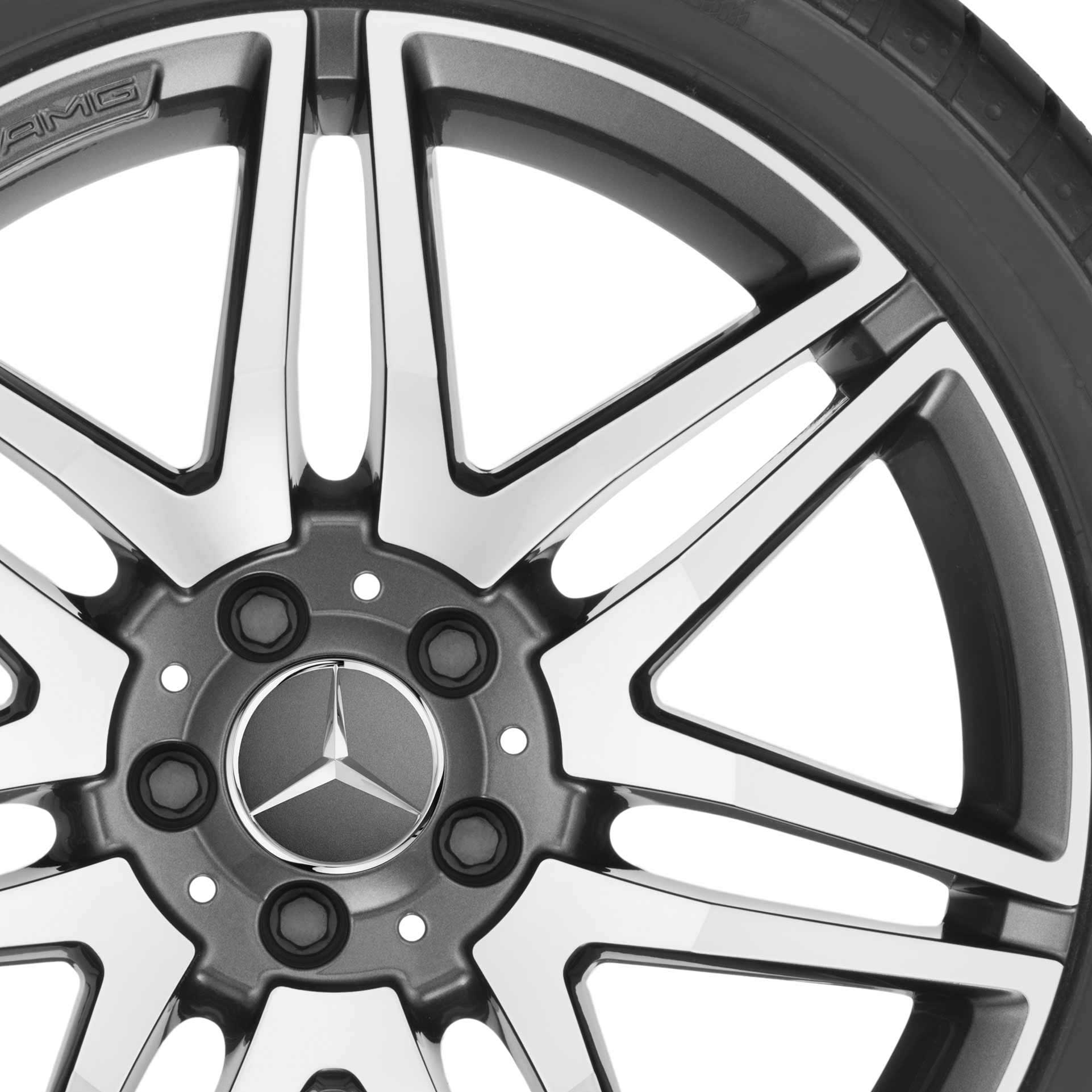 AMG 7 Twin Spoke [231-19] Himalaya Grey with High Sheen Alloy Wheel Product Image #2