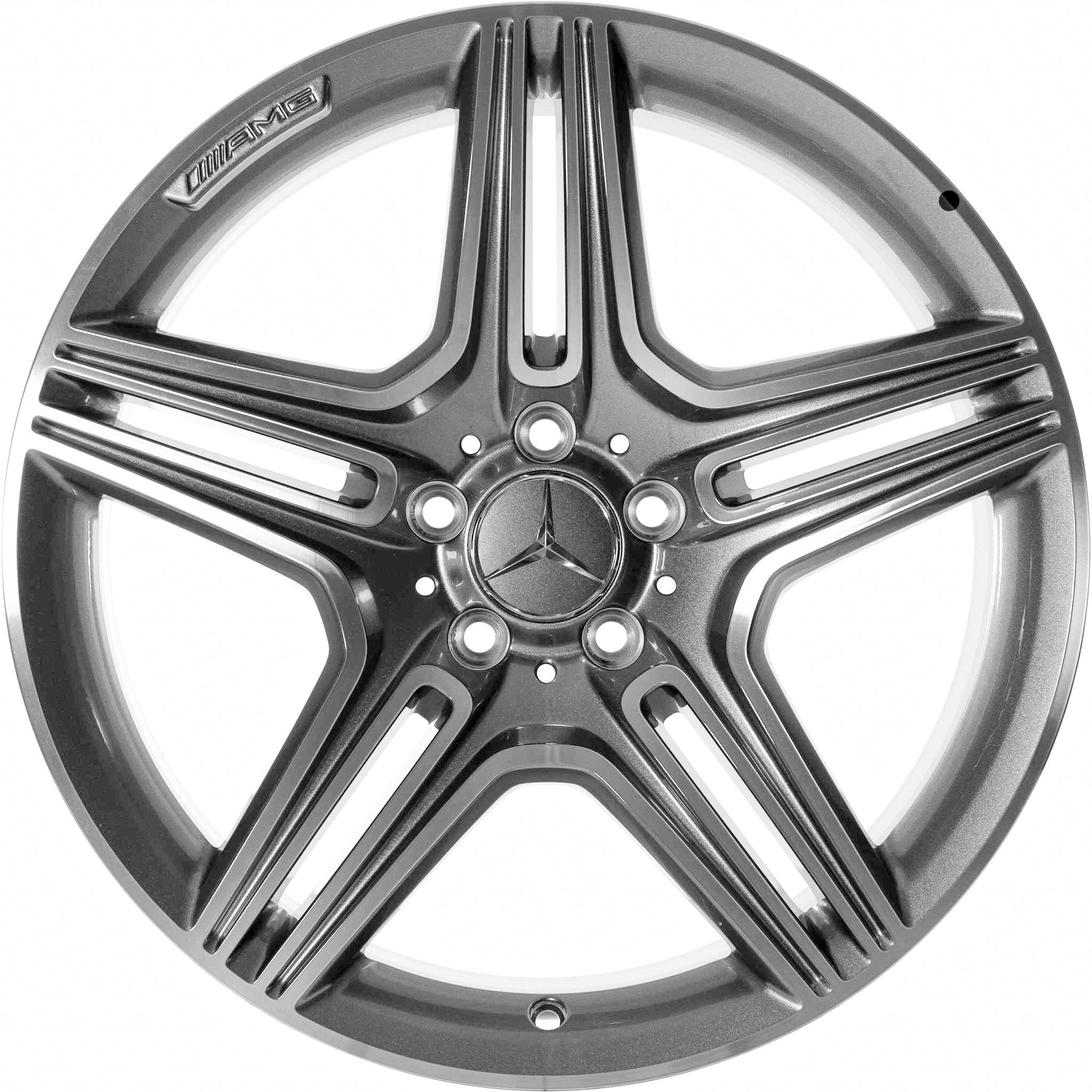 AMG 5 Twin Spoke [231-19] Himalaya Grey with High Sheen Alloy Wheel Product Image #1