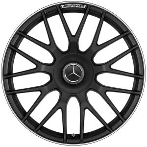 AMG Cross Spoke [231-20] Matt Black with High Sheen Rim Edge (Forged) Alloy Wheel - Sizes 20in