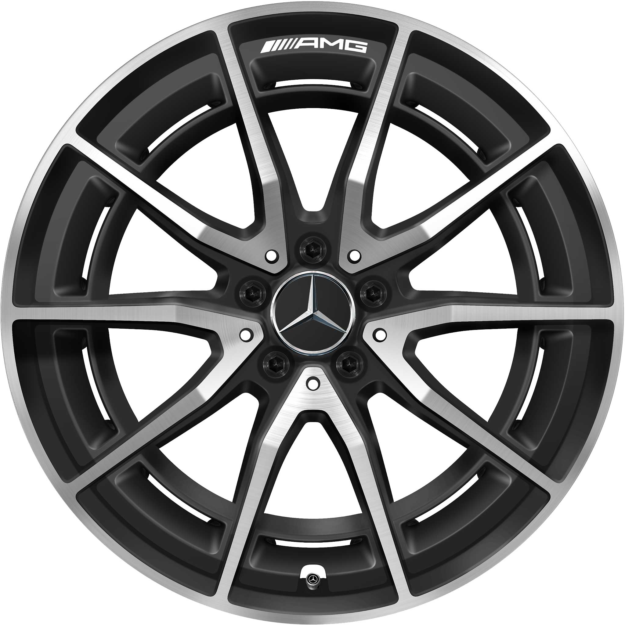 AMG Multispoke [232-20] Matt Black with High Sheen Alloy Wheel Product Image #1