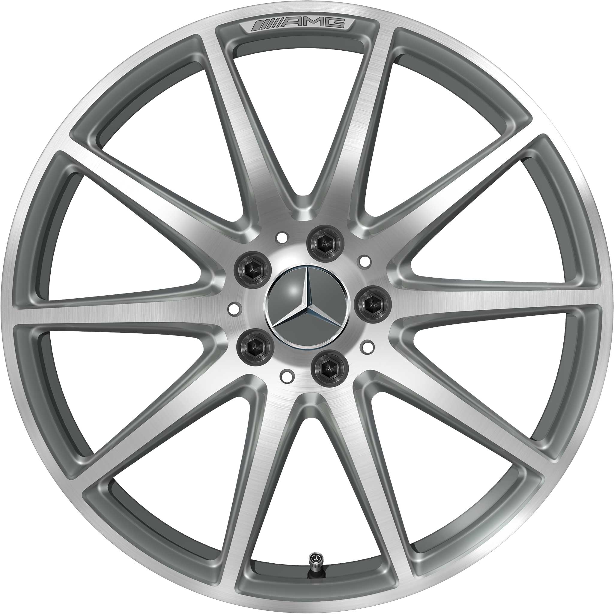 AMG 10 Spoke [232-19] Himalaya Grey with High Sheen Alloy Wheel Product Image #1