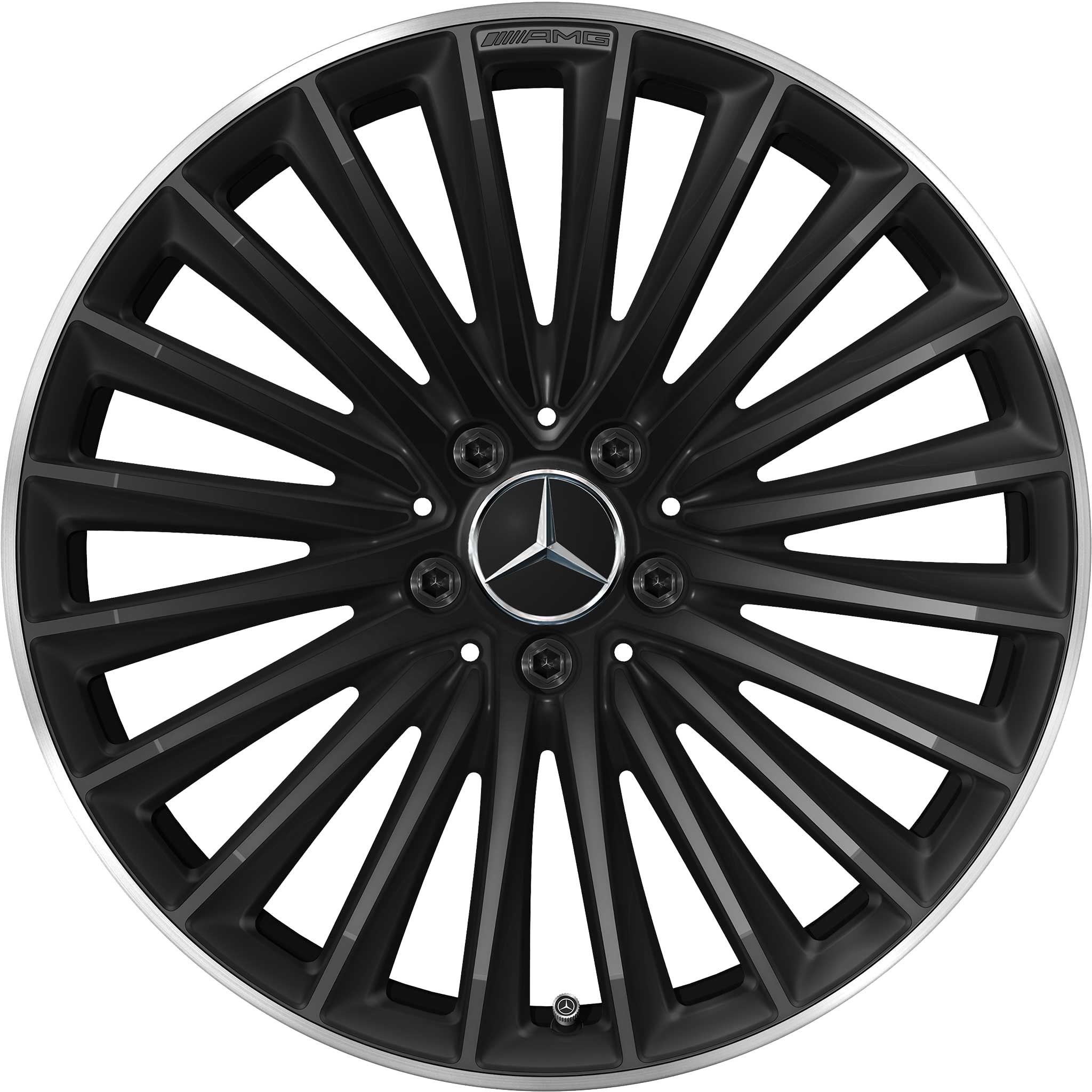 AMG Multispoke [232-19] Matt Black with High Sheen Rim Edge Alloy Wheel Product Image #1
