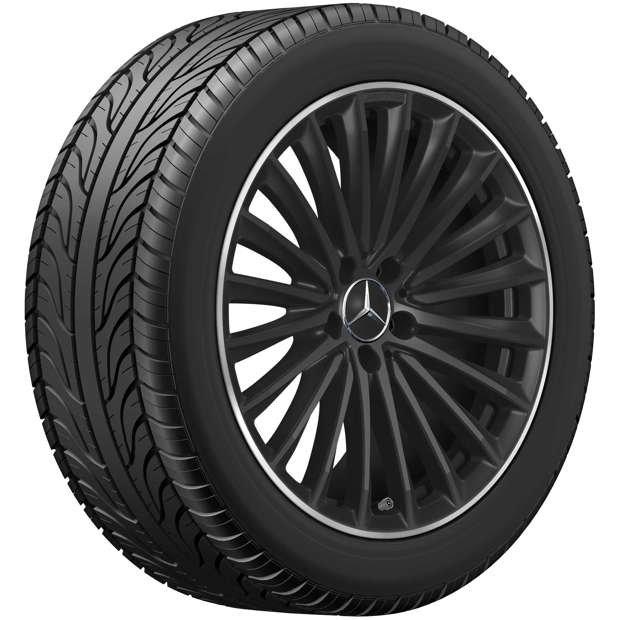 AMG Multispoke [232-19] Matt Black with High Sheen Rim Edge Alloy Wheel Product Image #2