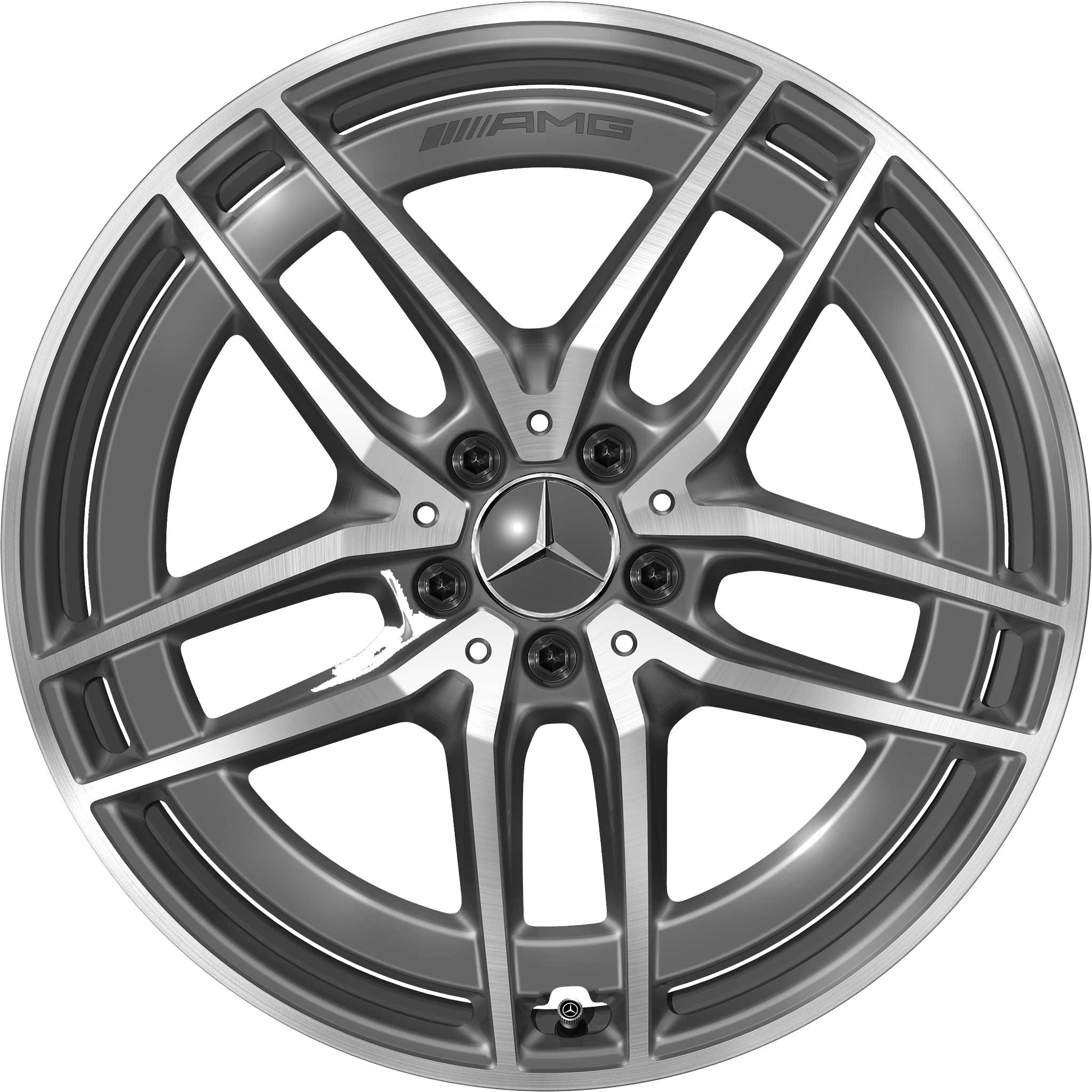 AMG 5 Twin Spoke [232-20] Tantalite Grey with High Sheen Alloy Wheel Product Image #1