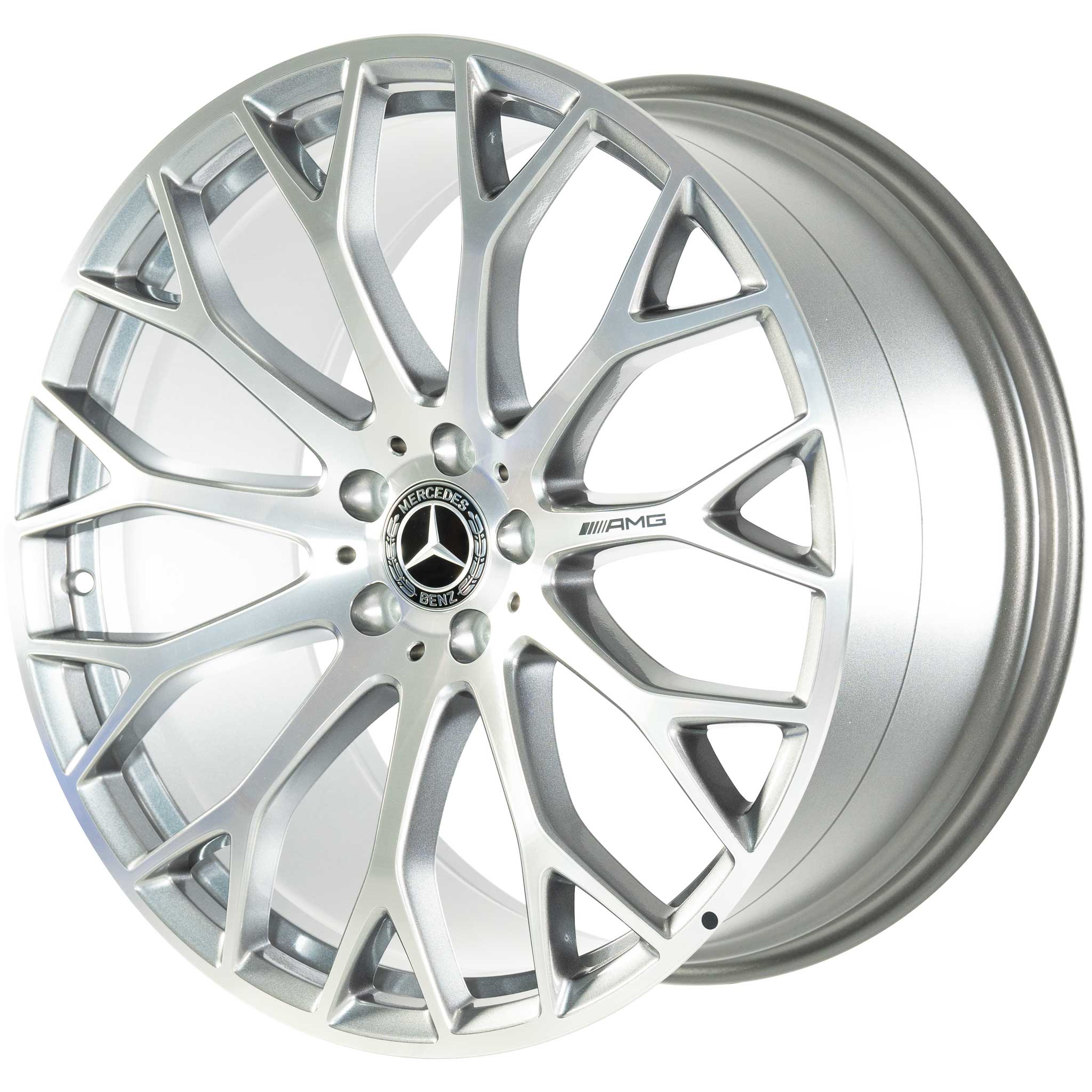 AMG Cross Spoke [232-21] Himalaya Grey with High Sheen Alloy Wheel Product Image #2