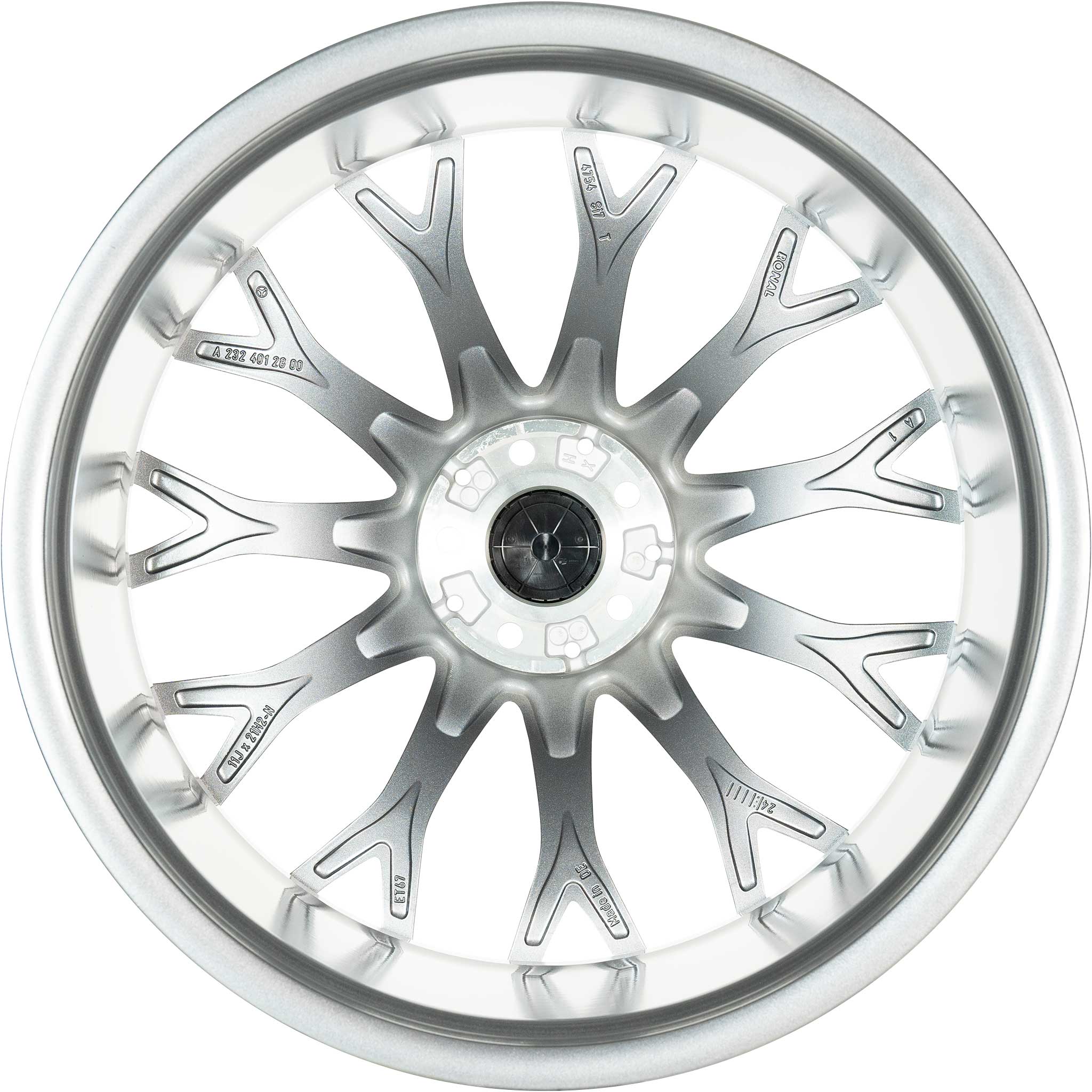 AMG Cross Spoke [232-21] Himalaya Grey with High Sheen Alloy Wheel Product Image #3