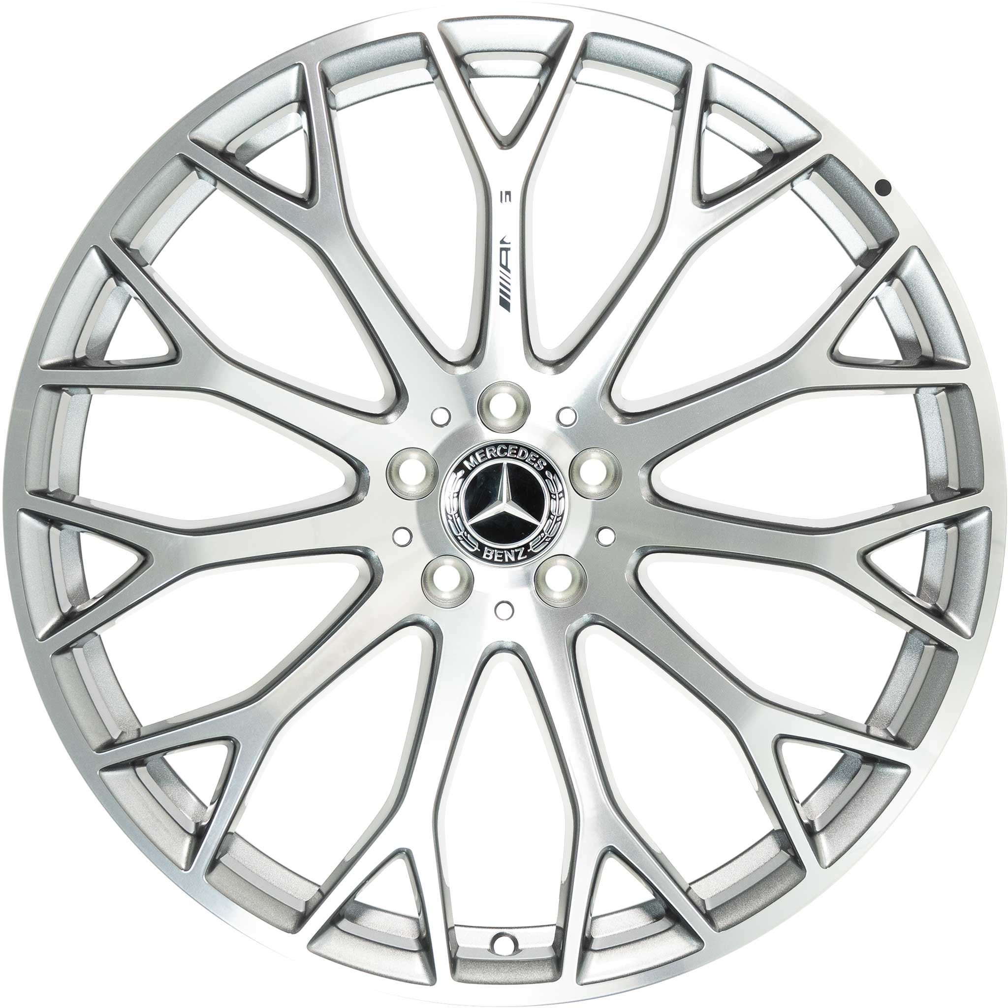 AMG Cross Spoke [232-21] Himalaya Grey with High Sheen Alloy Wheel Product Image #1