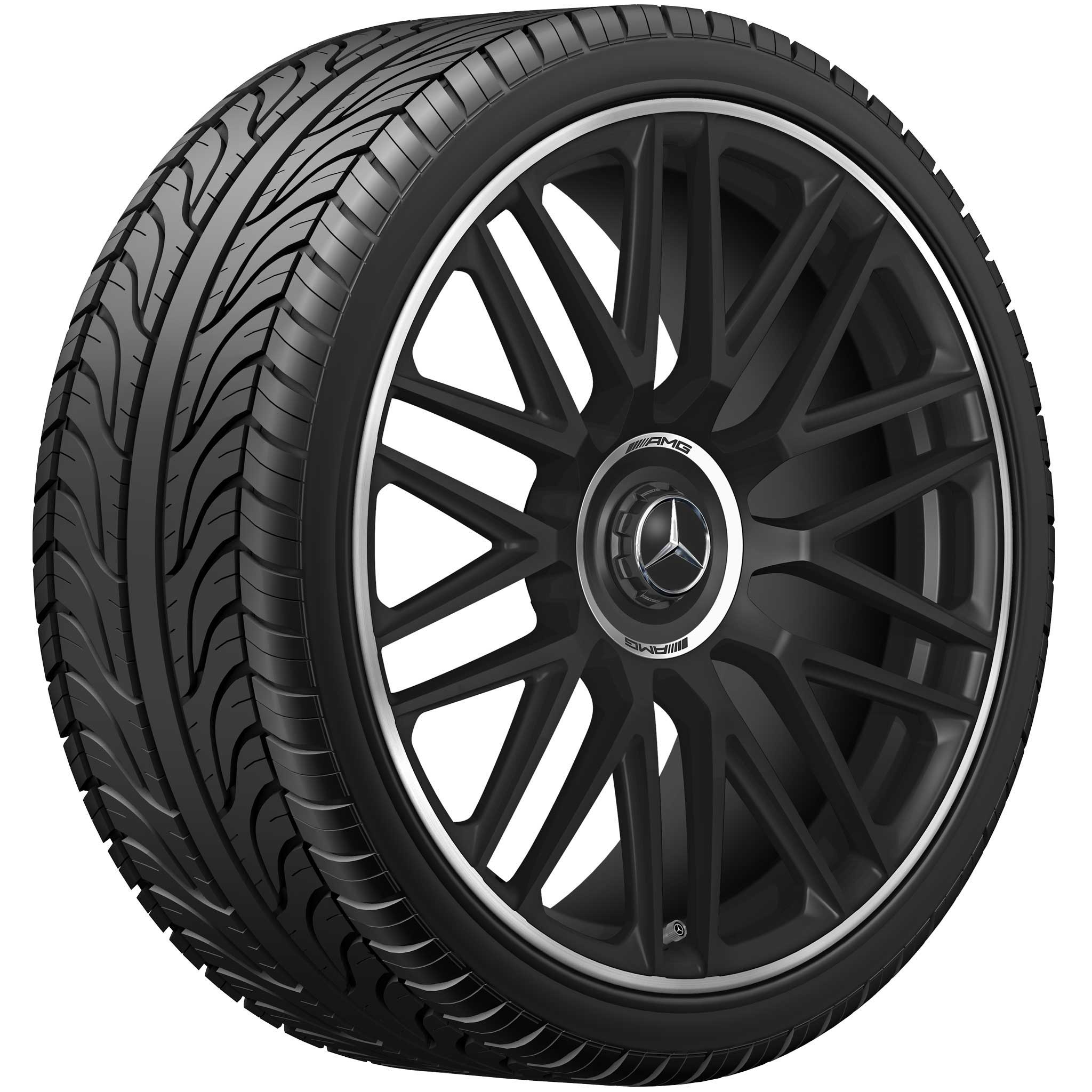AMG 10 Spoke [232-21] Matt Black with High Sheen Rim Edge (Forged) Alloy Wheel Product Image #2