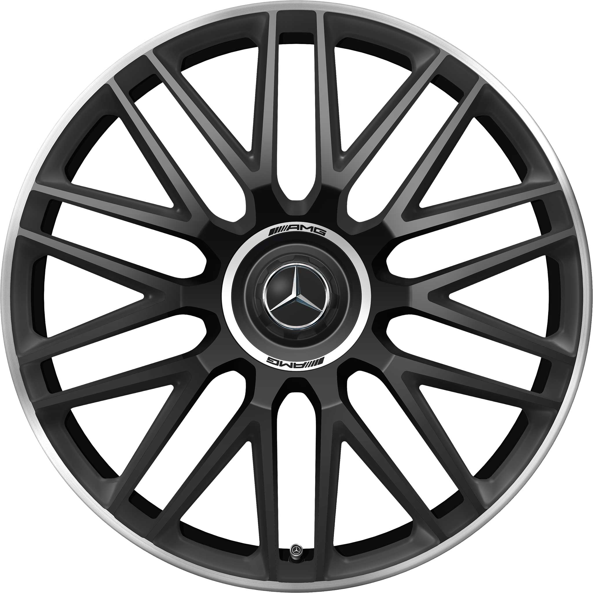 AMG 10 Spoke [232-21] Matt Black with High Sheen Rim Edge (Forged) Alloy Wheel Product Image #1