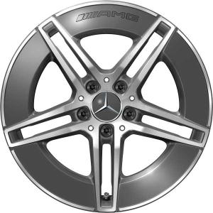 AMG 5 Double Spoke [236-18] Tantalite Grey with High Sheen Alloy Wheel - Sizes 18in