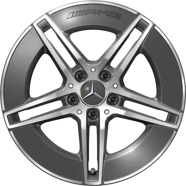 AMG 5 Double Spoke [236-18] Tantalite Grey with High Sheen Alloy Wheel Product Image #1