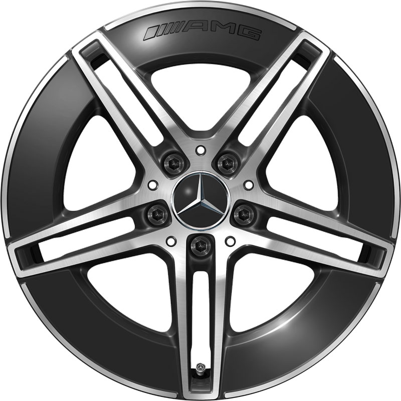 AMG 5 Double Spoke [236-18] Gloss Back with High Sheen Alloy Wheel Product Image #1