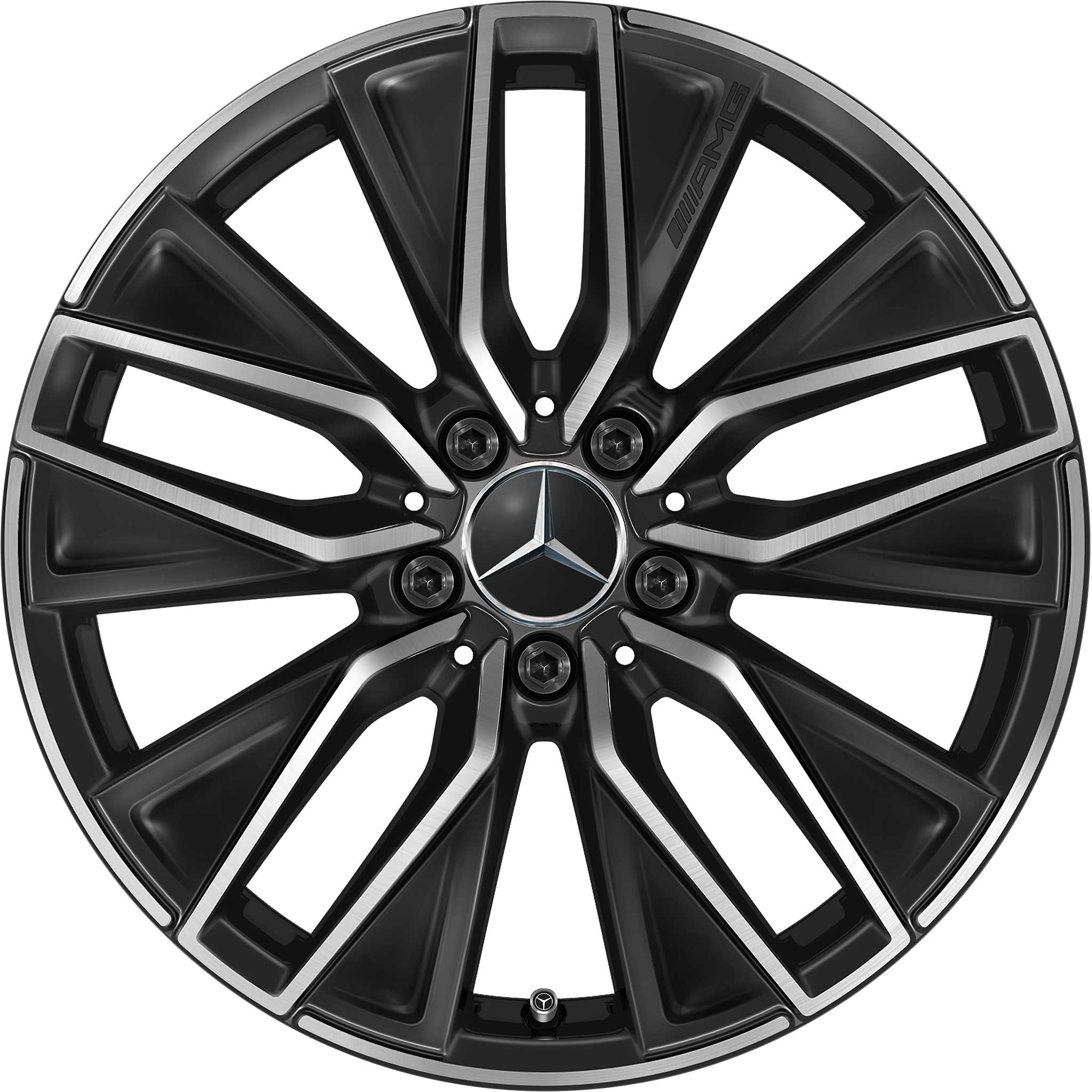 AMG 5 Double Spoke [243-18] Gloss Back with High Sheen Alloy Wheel Product Image #1