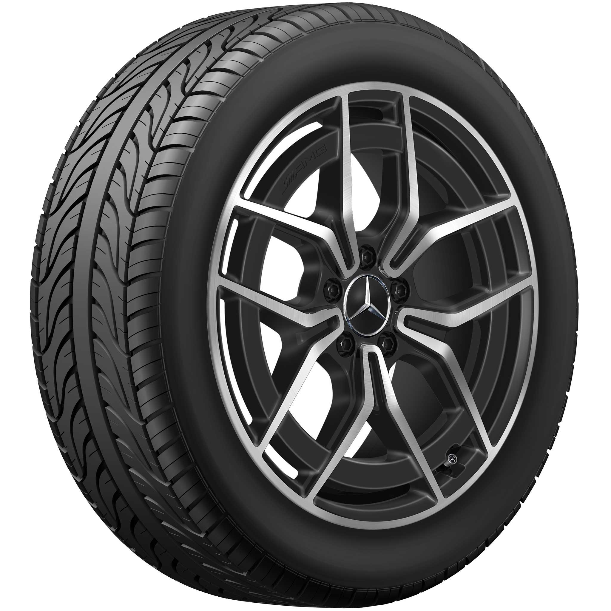 AMG 5 Double Spoke [243-19] Gloss Back with High Sheen Alloy Wheel Product Image #2