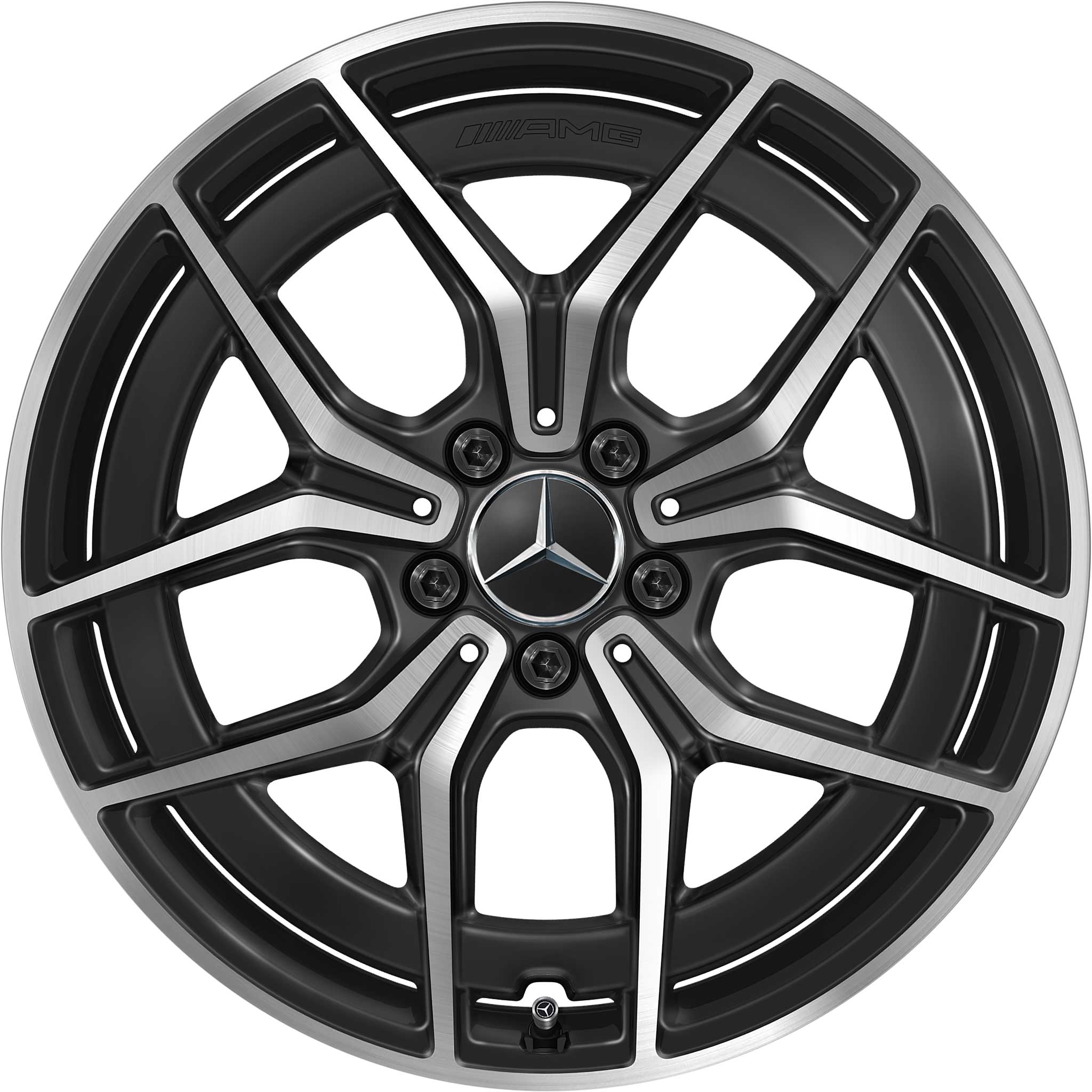 AMG 5 Double Spoke [243-19] Gloss Back with High Sheen Alloy Wheel Product Image #1