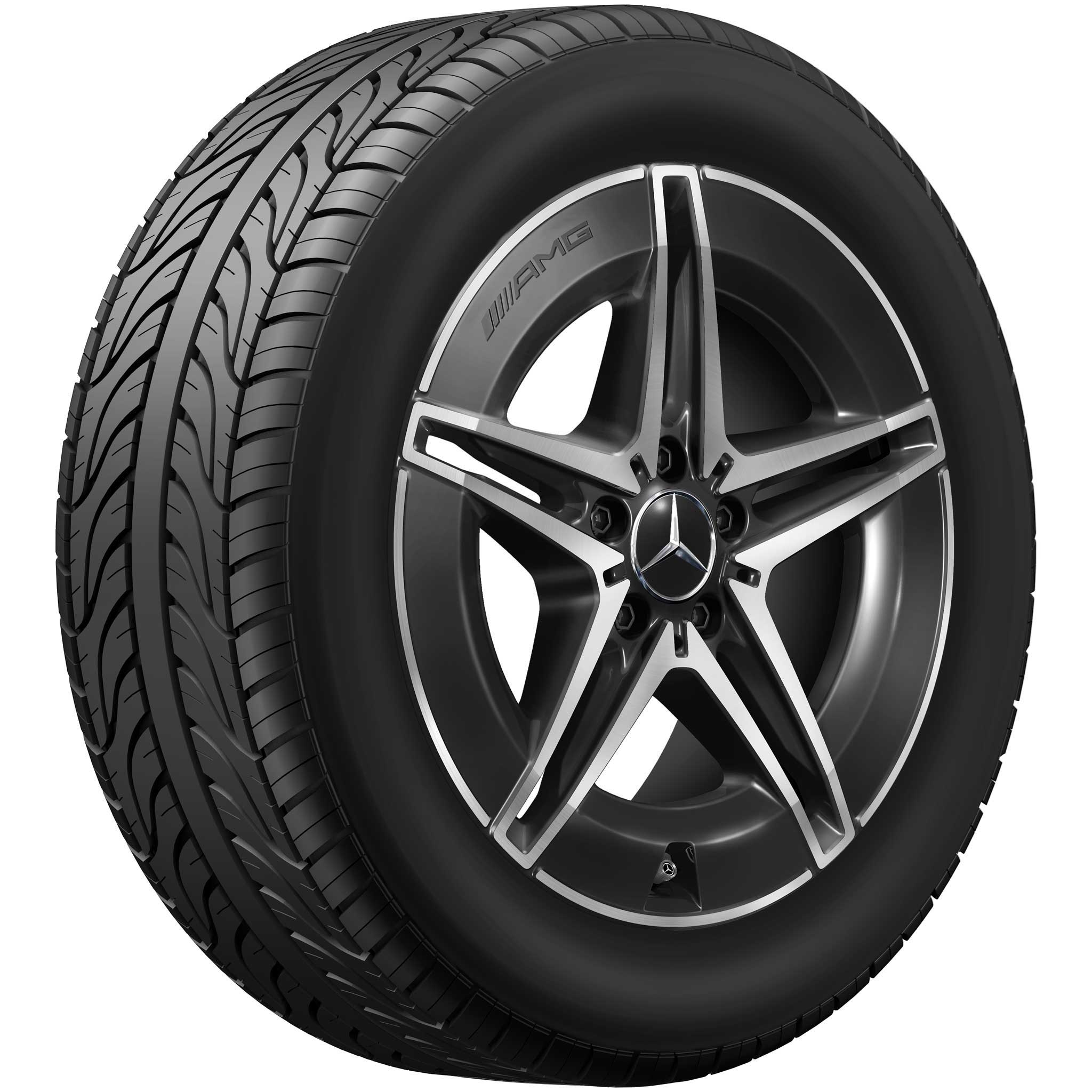 AMG 5 Double Spoke [243-18] Gloss Back with High Sheen Alloy Wheel Product Image #2