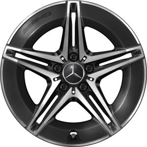 AMG 5 Double Spoke [243-18] Gloss Back with High Sheen Alloy Wheel - Sizes 18in