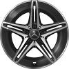 AMG 5 Double Spoke [243-18] Gloss Back with High Sheen Wheel Img 1