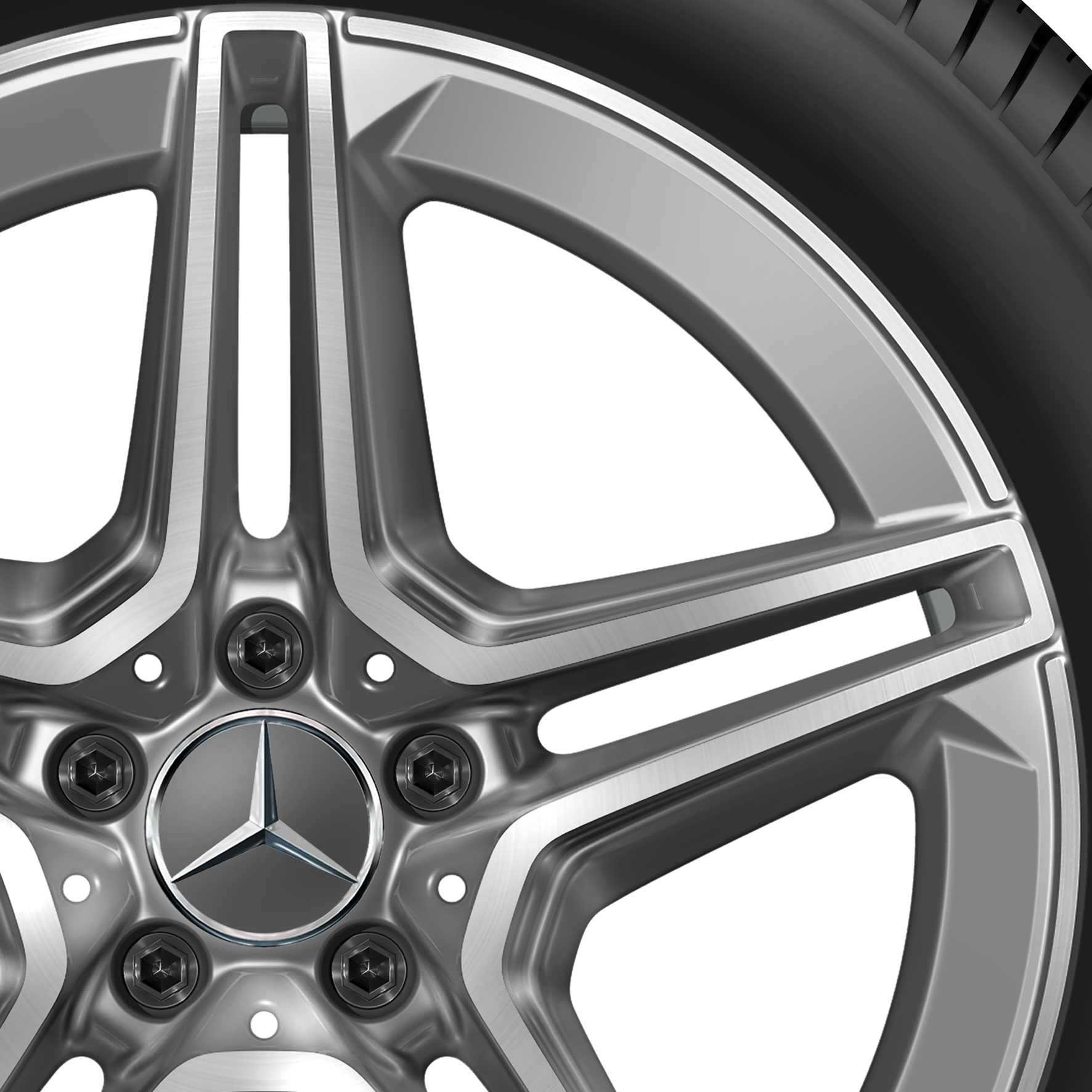 AMG 5 Double Spoke [247-19] Tantalite Grey with High Sheen Alloy Wheel Product Image #2