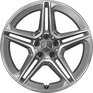 AMG 5 Double Spoke [247-19] Tantalite Grey with High Sheen Alloy Wheel - Sizes 19in