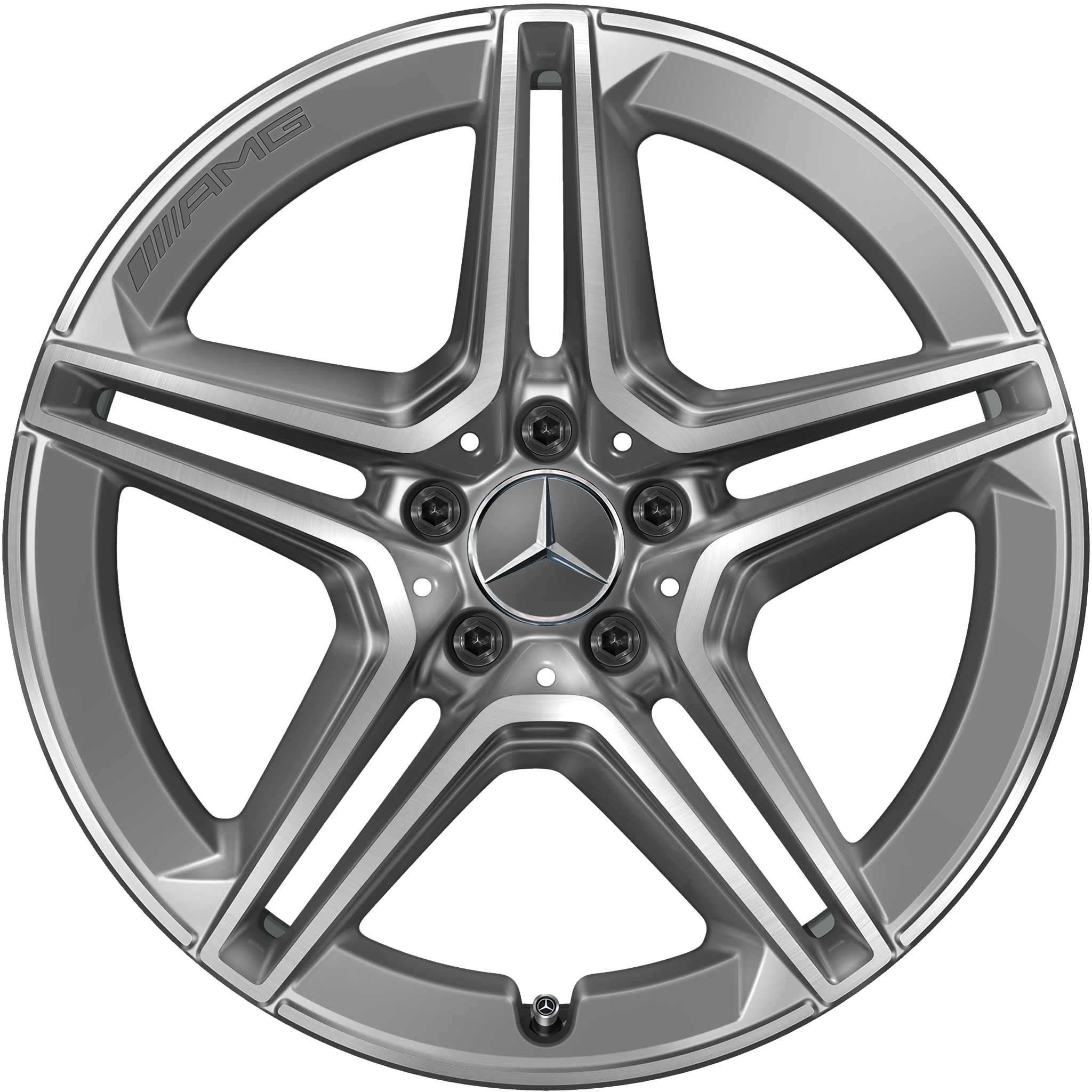 AMG 5 Double Spoke [247-19] Tantalite Grey with High Sheen Alloy Wheel Product Image #1