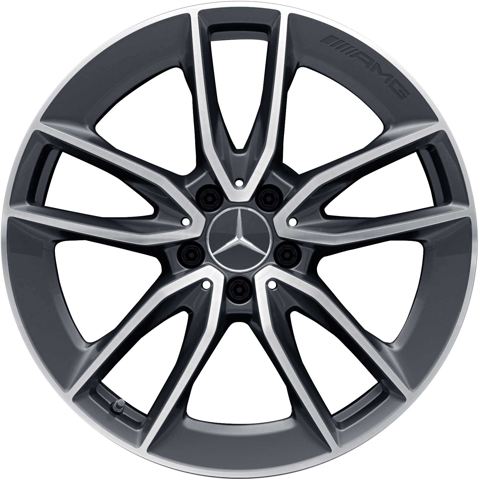 AMG 5 Double Spoke [247-19] Tantalite Grey with High Sheen Alloy Wheel Product Image #1