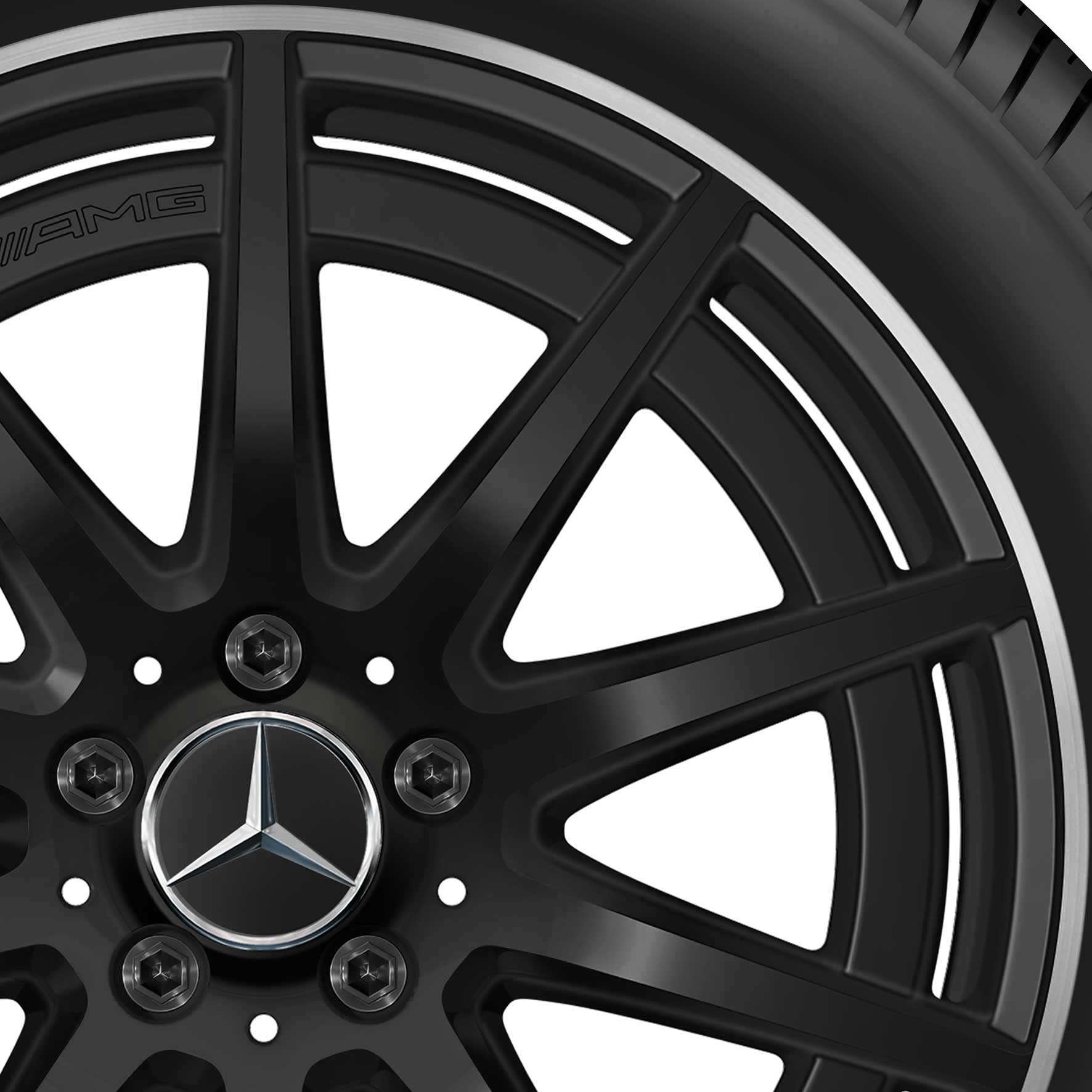 AMG 10 Spoke [247-19] Matt Black with High Sheen Rim Edge Alloy Wheel Product Image #2