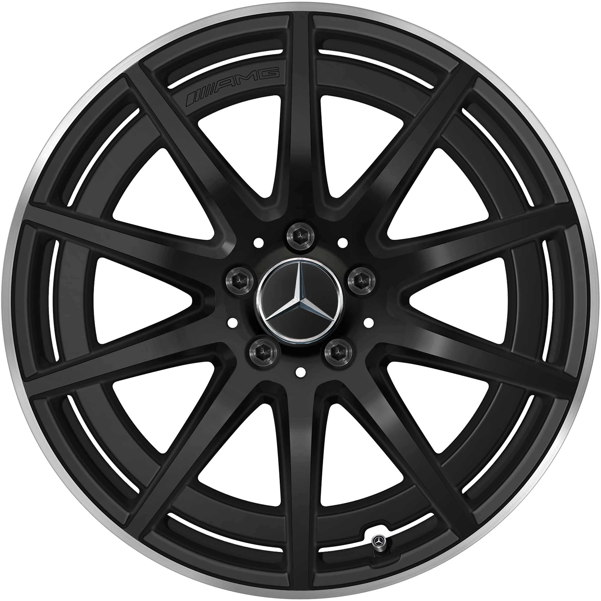 AMG 10 Spoke [247-19] Matt Black with High Sheen Rim Edge Alloy Wheel Product Image #1