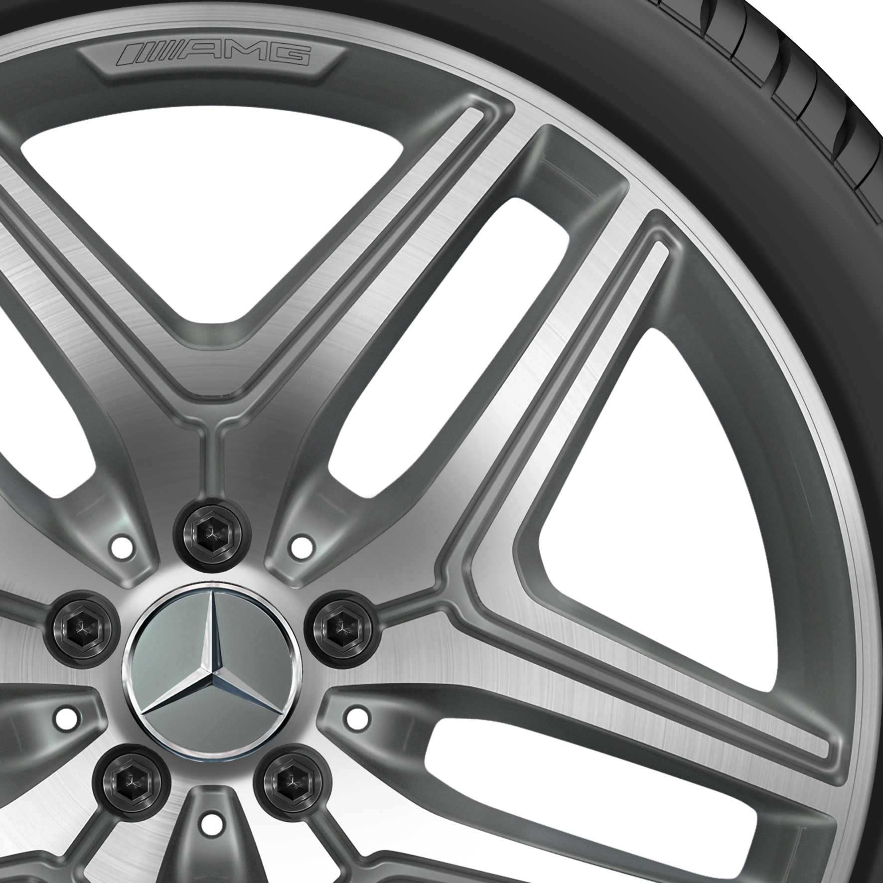 AMG 5 Twin Spoke [247-20] Himalaya Grey with High Sheen Alloy Wheel Product Image #2