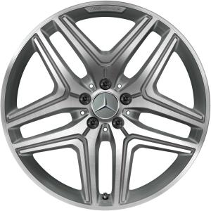 AMG 5 Twin Spoke [247-20] Himalaya Grey with High Sheen Alloy Wheel - Sizes 20in
