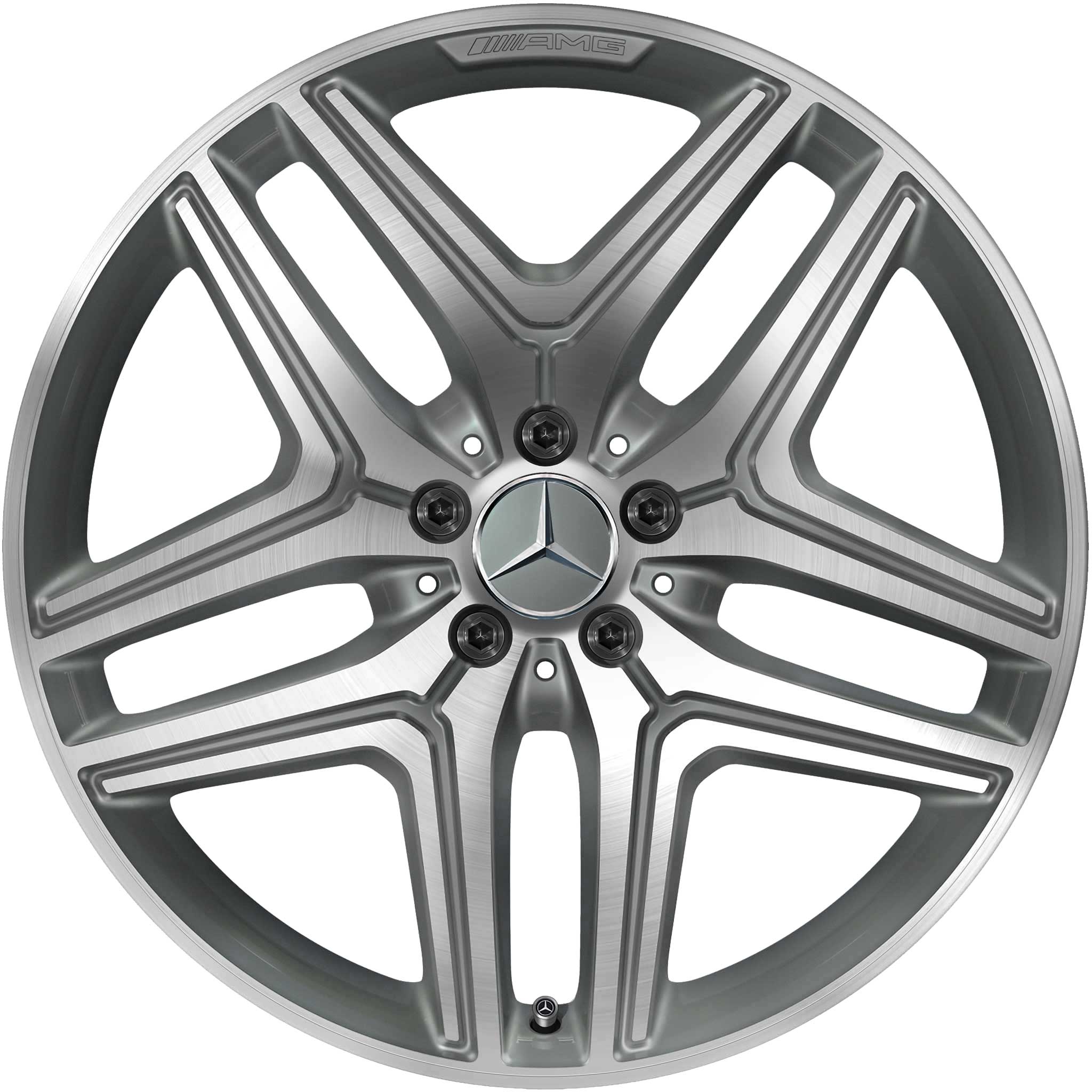 AMG 5 Twin Spoke [247-20] Himalaya Grey with High Sheen Alloy Wheel Product Image #1