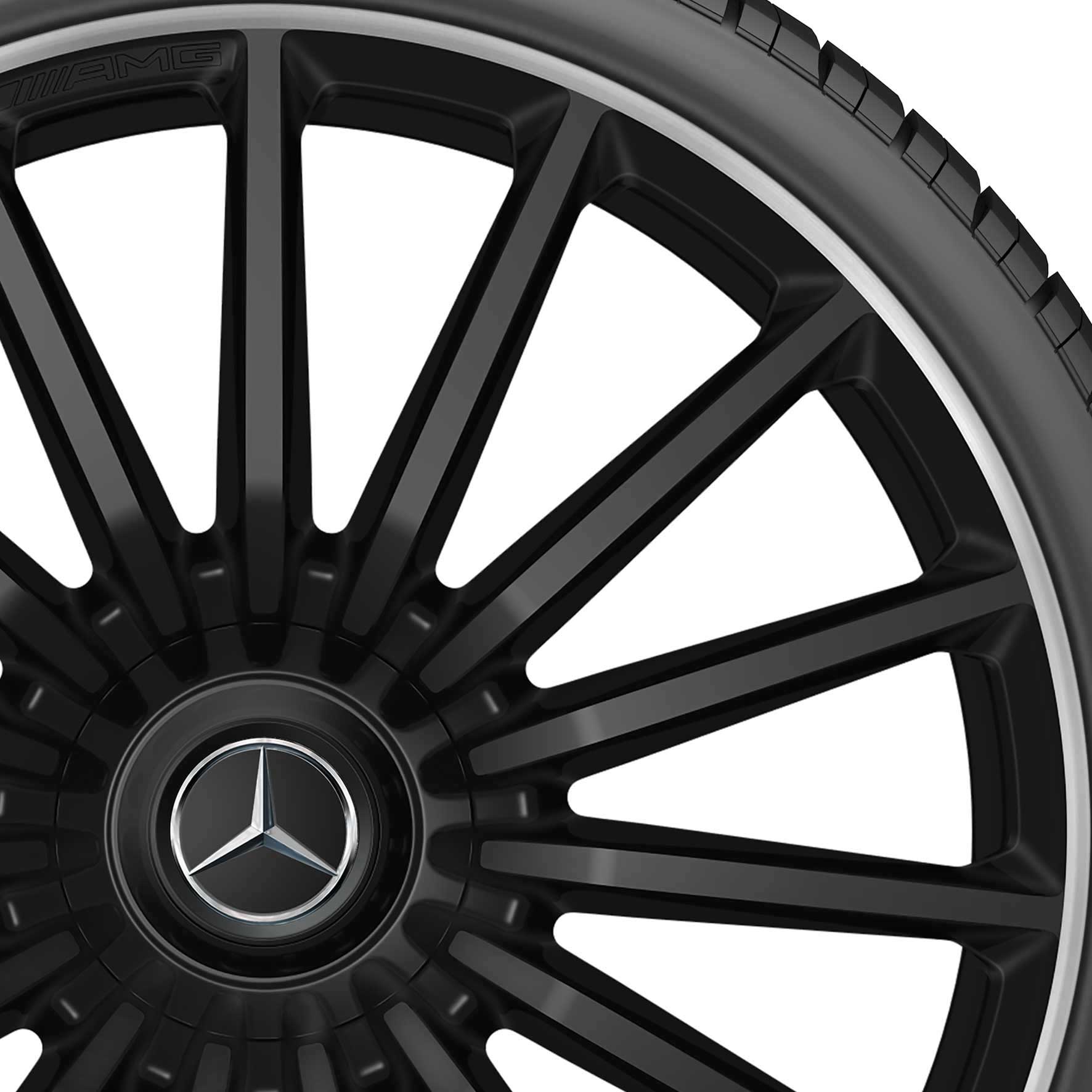AMG Multispoke [247-21] Matt Black with High Sheen Rim Edge Alloy Wheel Product Image #2