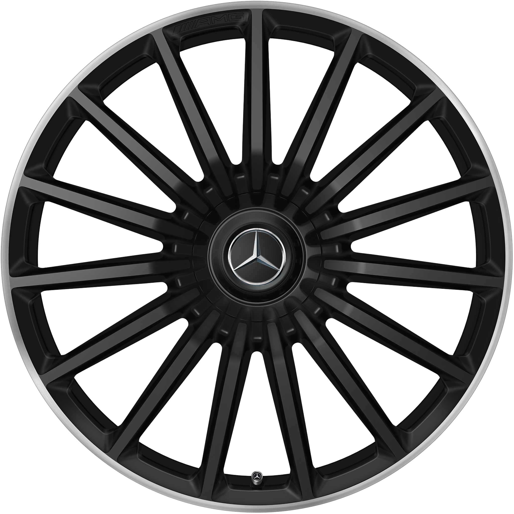 AMG Multispoke [247-21] Matt Black with High Sheen Rim Edge Alloy Wheel Product Image #1