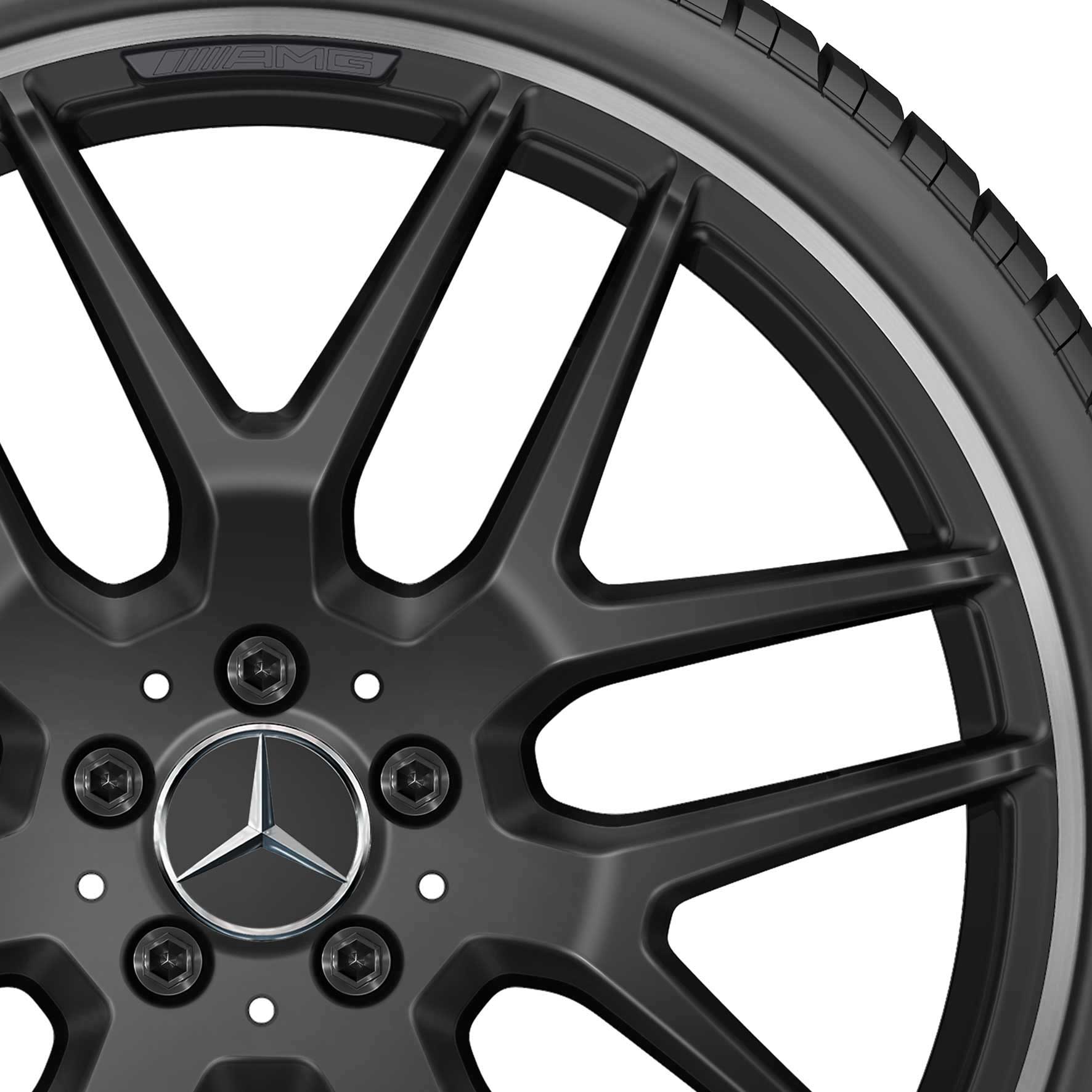 AMG Cross Spoke [247-21] Matt Black with High Sheen Rim Edge Alloy Wheel Product Image #2